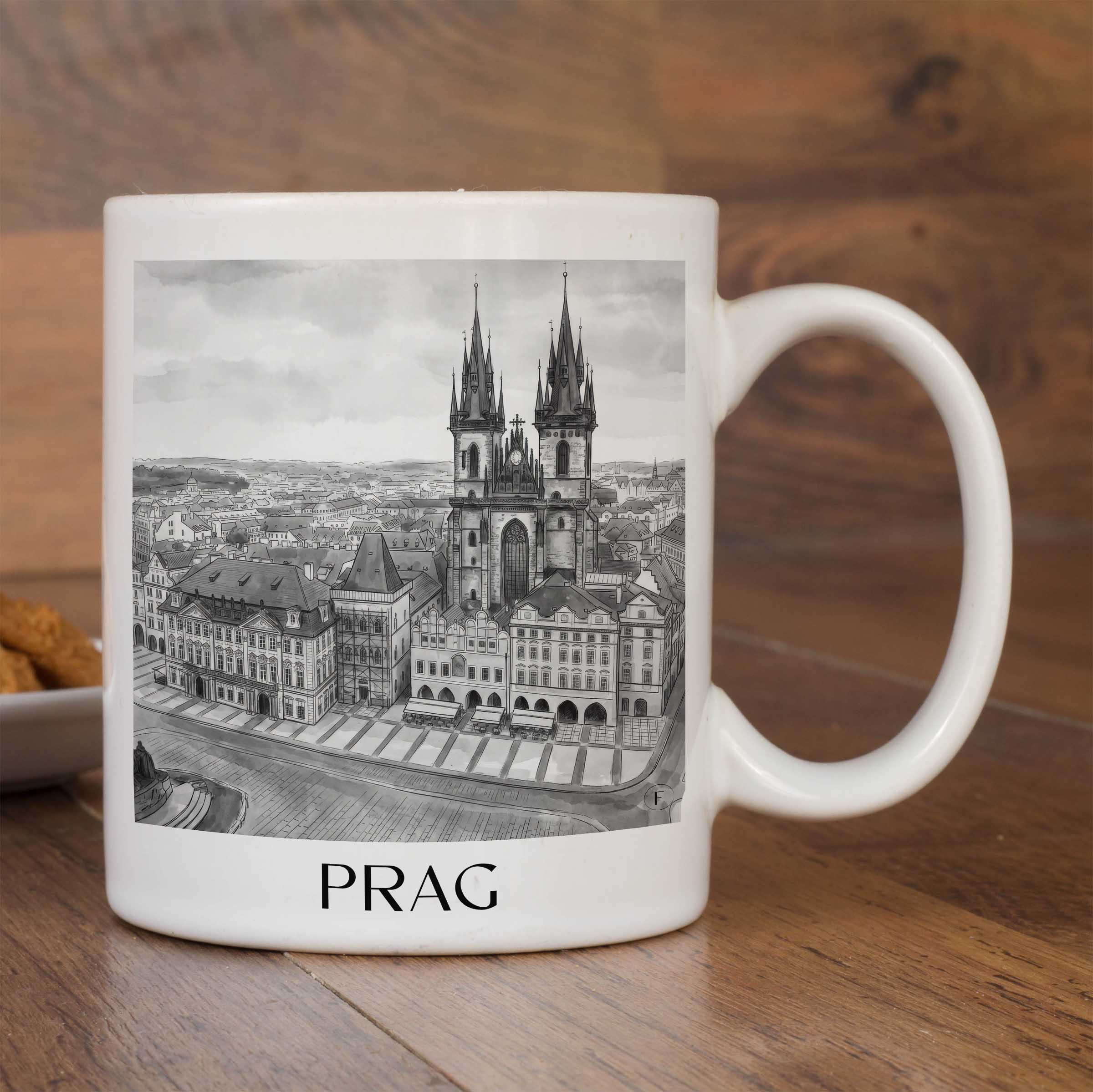 prag-tschechien-kaffeebecher-aquarell-schwarz-weiss