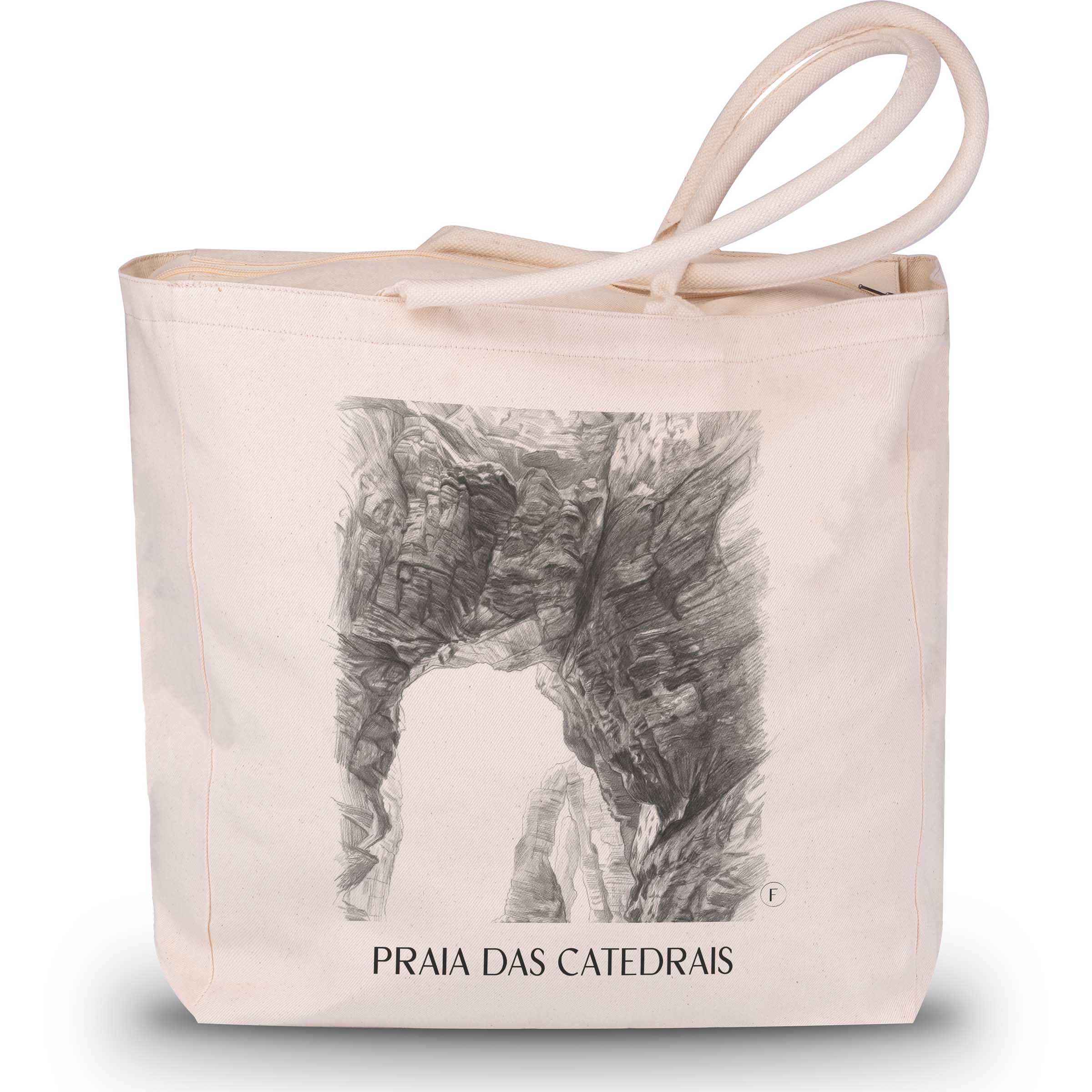 praia-das-catedrais-spanien-spanien-einkaufstasche-bleistift-zeichnung-drawing