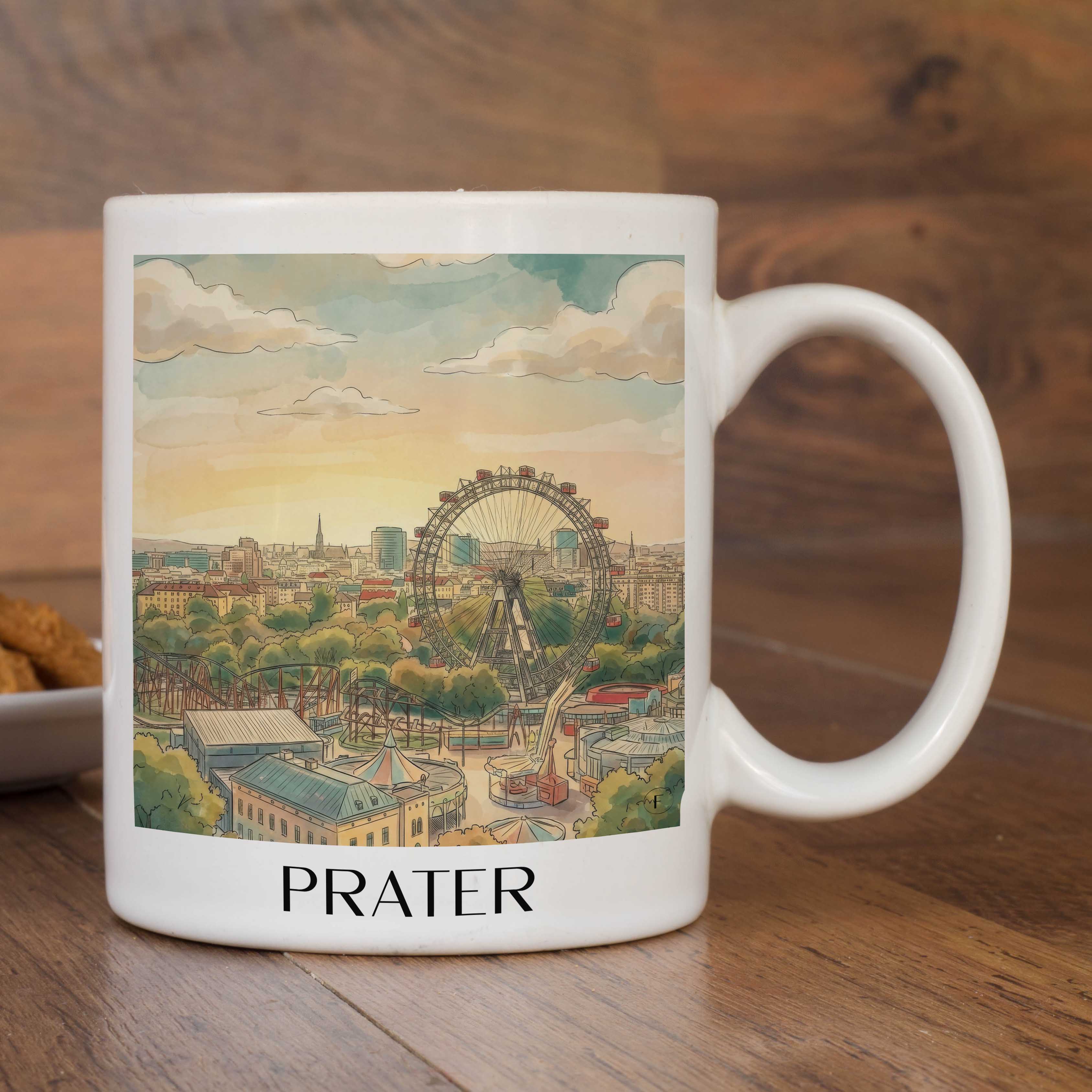 prater-wien-österreich-kaffeebecher-aquarell