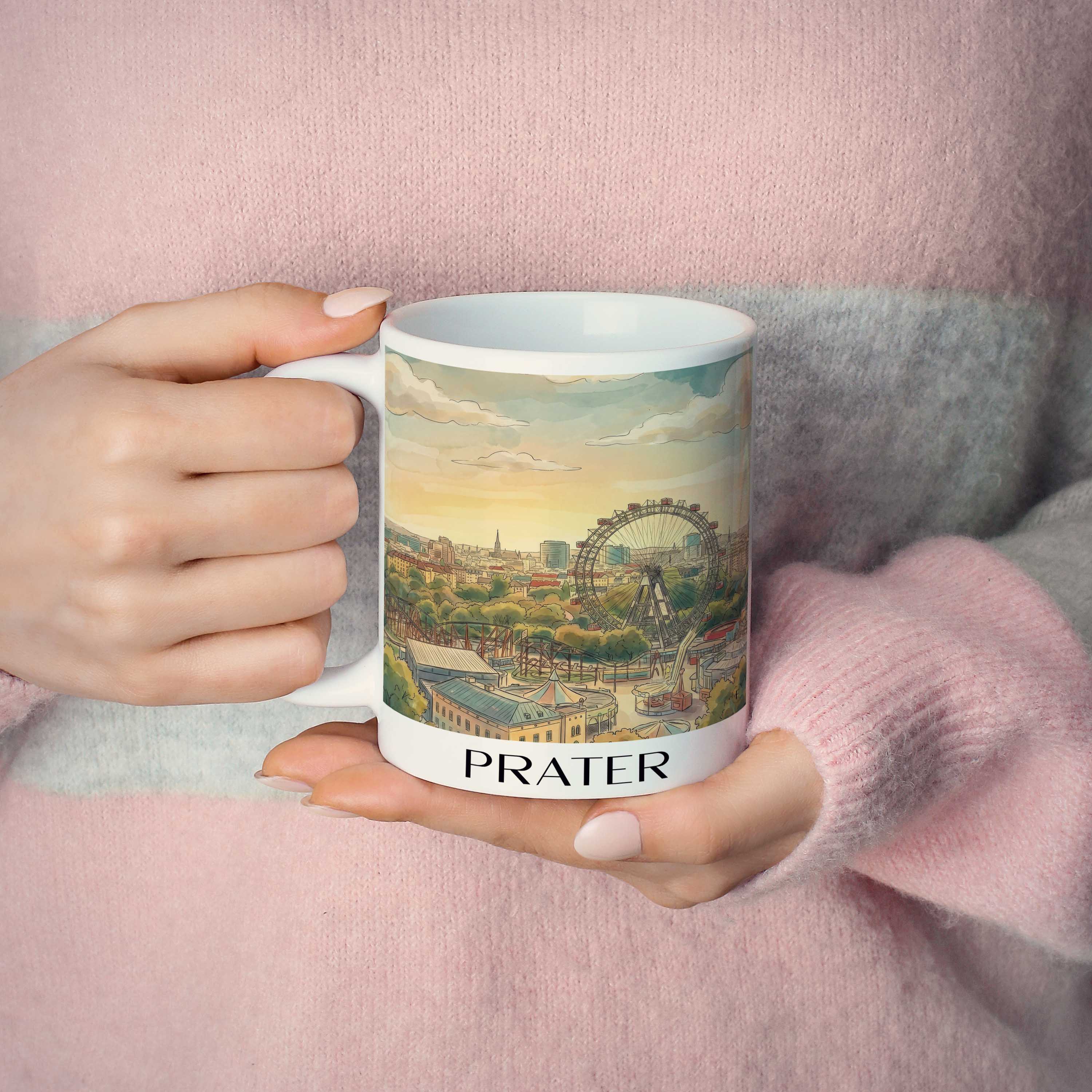 prater-wien-österreich-kaffeebecher-aquarell