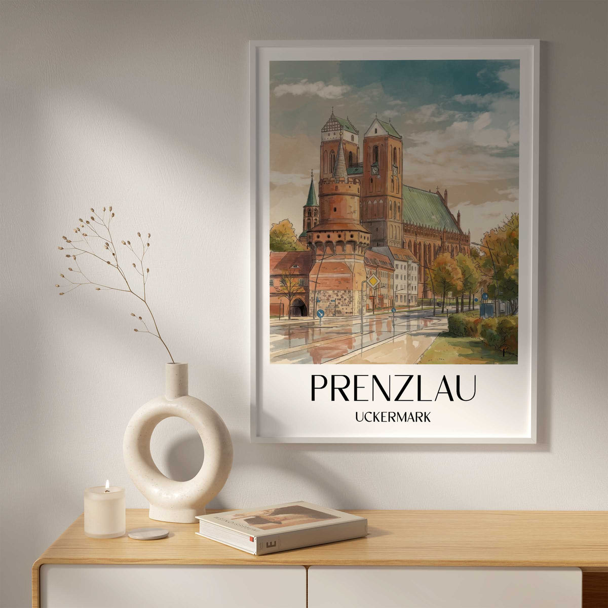 prenzlau-uckermark-deutschland-poster-aquarell