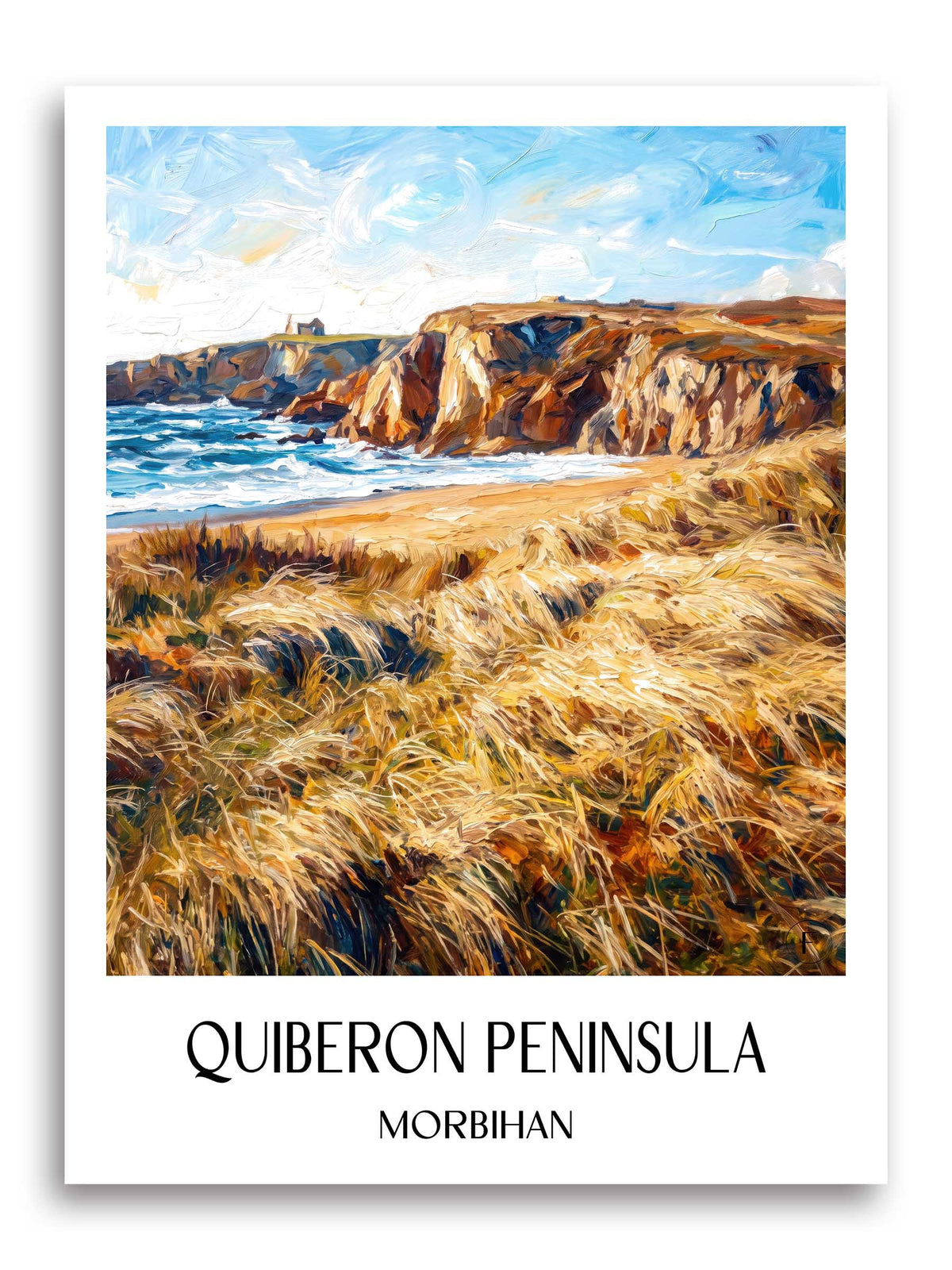 Presqu'île de Quiberon Poster - Morbihan - Frankreich Kunstdruck - Ölgemälde von A4 bis A1 - favplace
