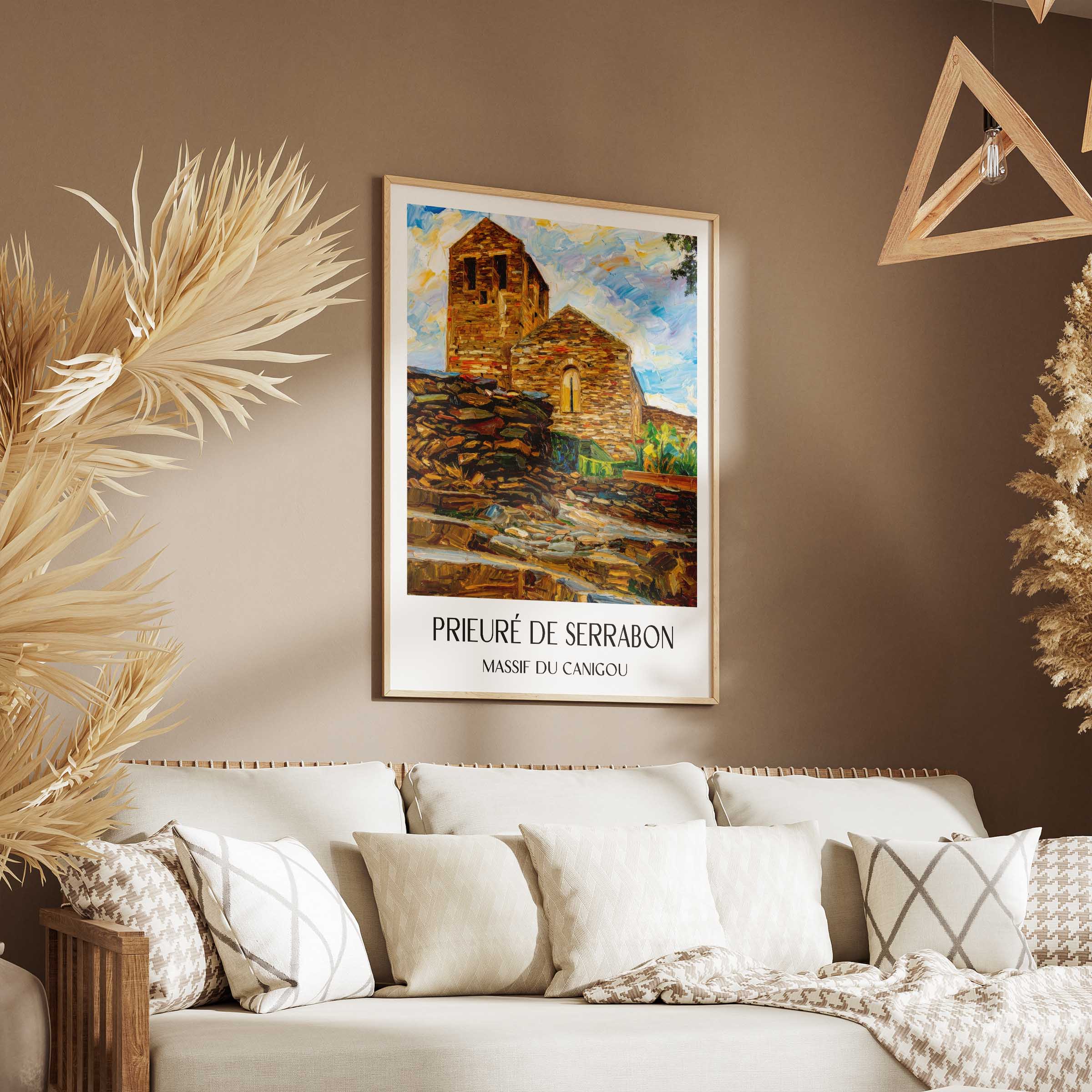 prieuré-de-serrabon--massif-du-canigou-frankreich-poster-oil-painting-oelgemaelde
