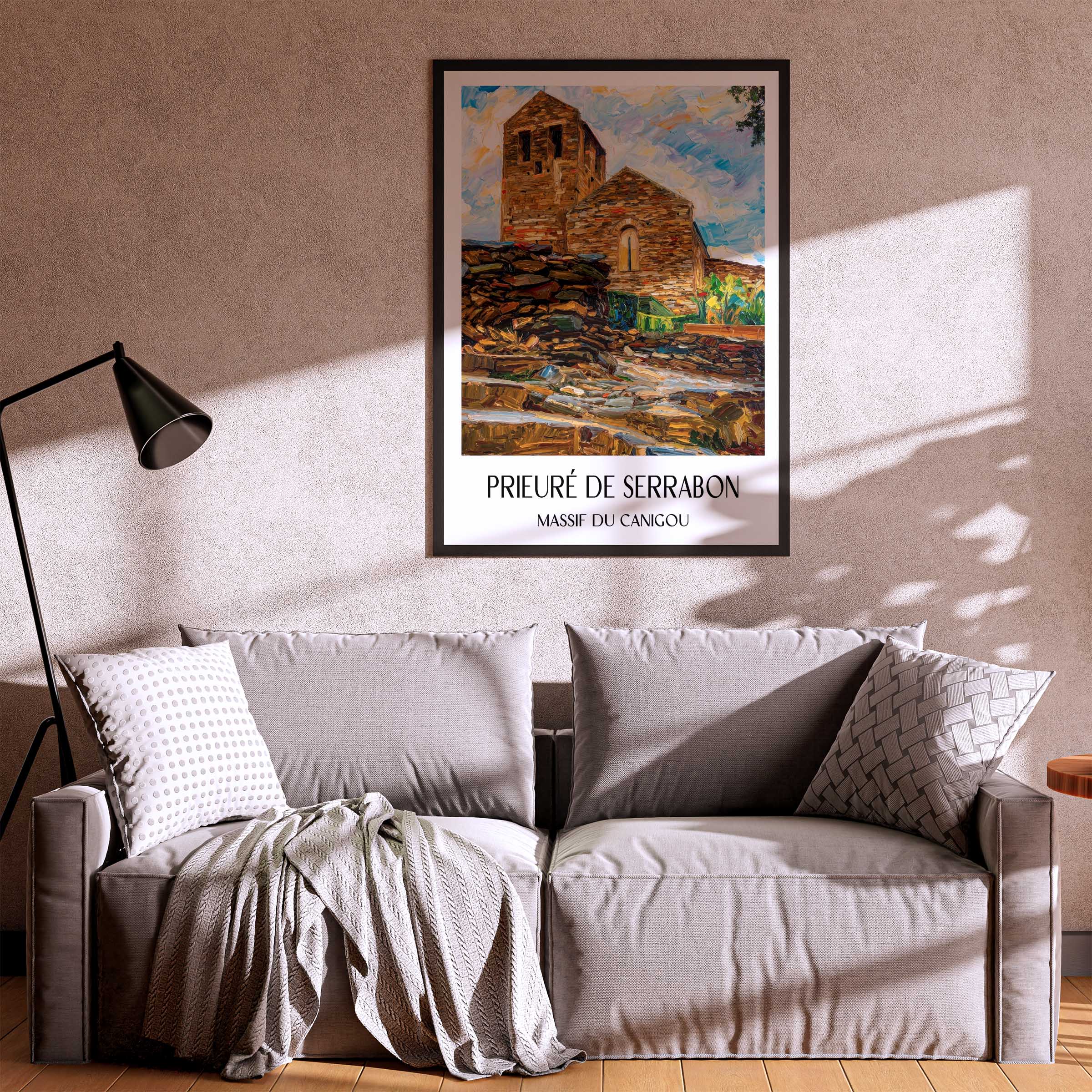 prieuré-de-serrabon--massif-du-canigou-frankreich-poster-oil-painting-oelgemaelde