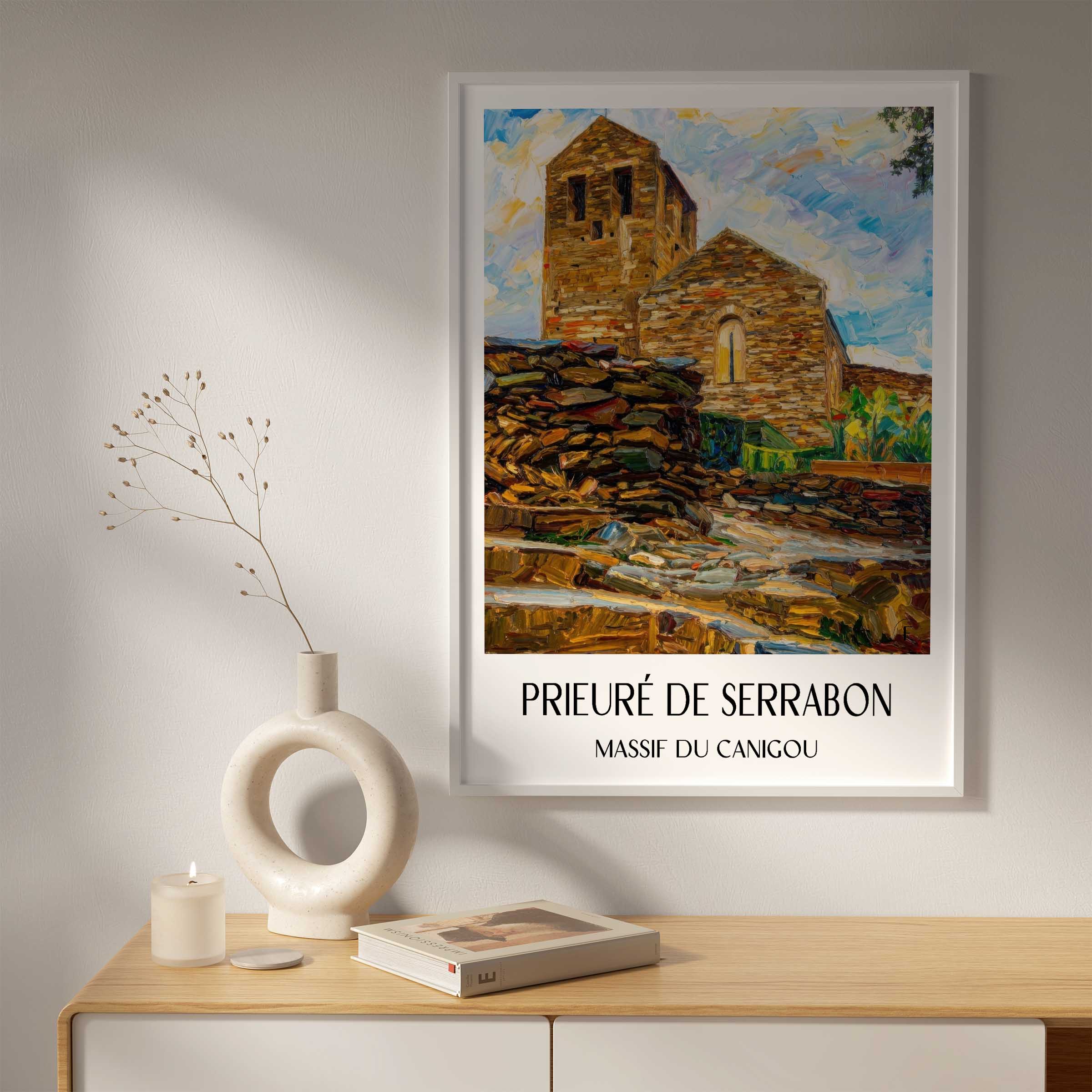 prieuré-de-serrabon--massif-du-canigou-frankreich-poster-oil-painting-oelgemaelde