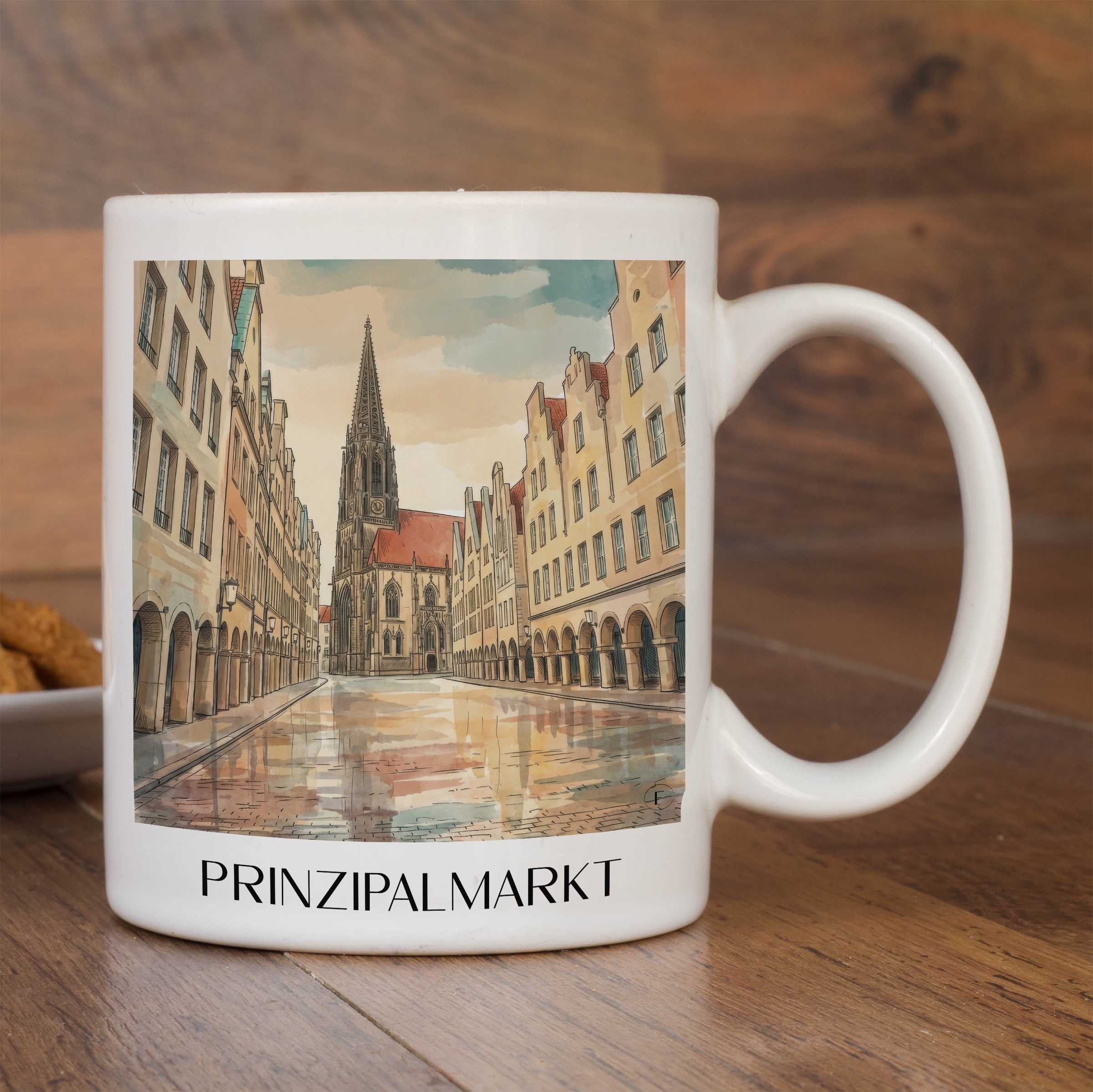 prinzipalmarkt-münster-deutschland-kaffeebecher-aquarell