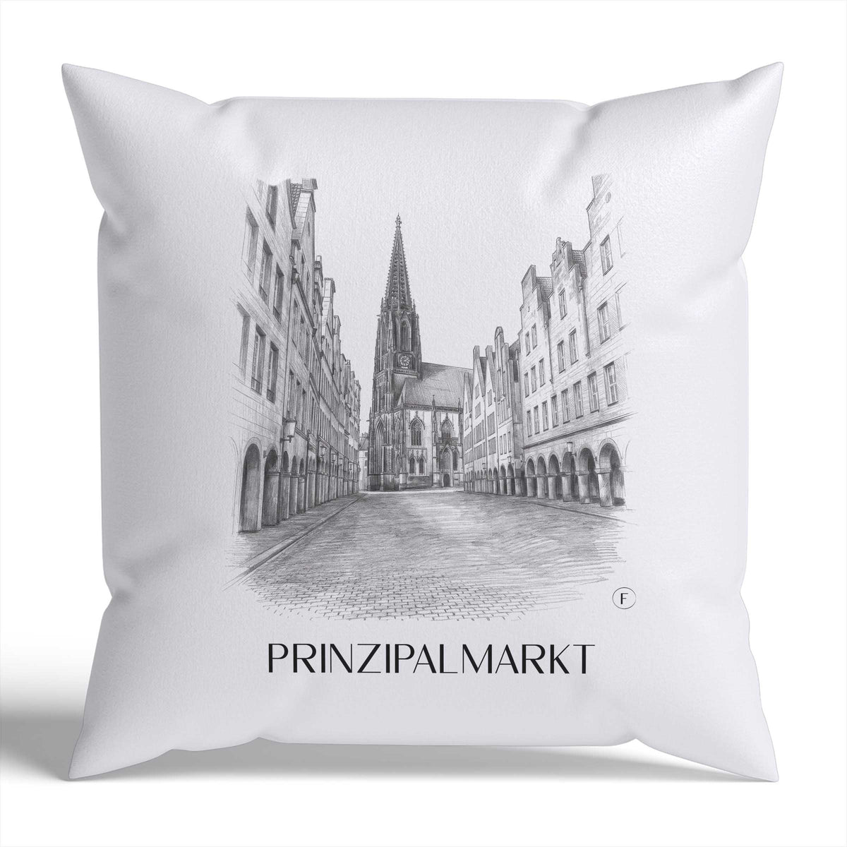 prinzipalmarkt-münster-deutschland-kissenbezug-bleistift-zeichnung-drawing