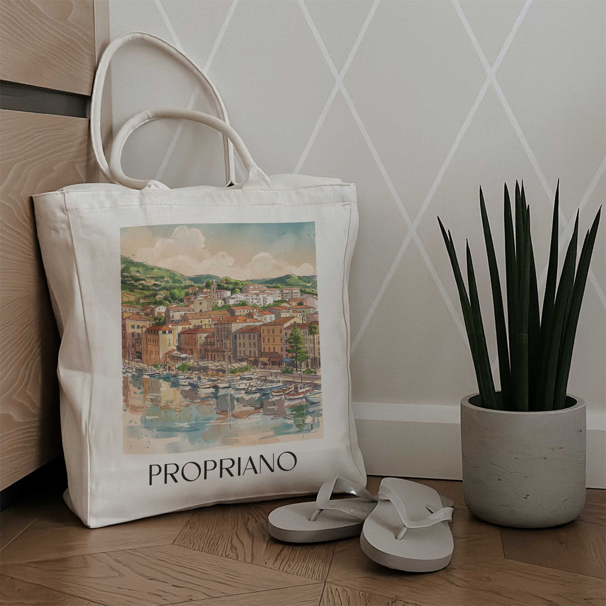 propriano-korsika-frankreich-einkaufstasche-aquarell