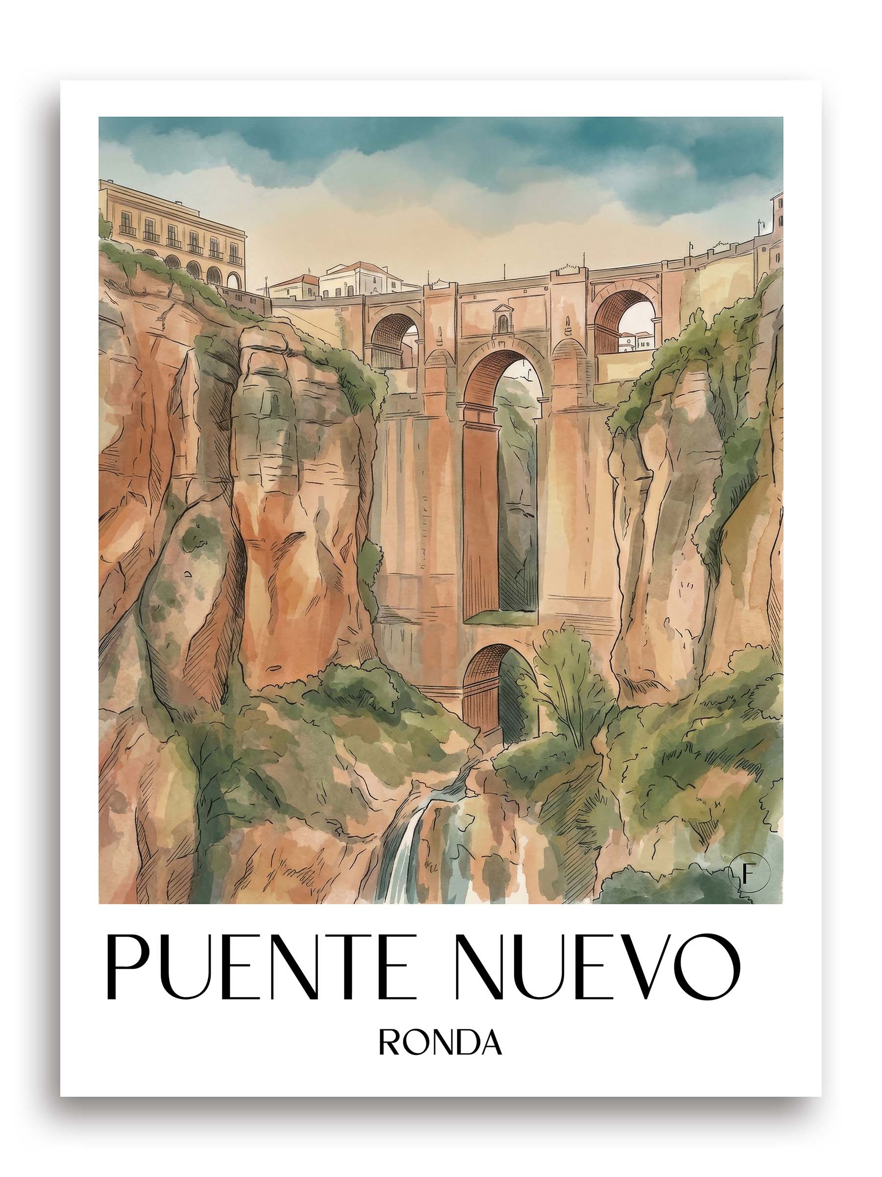 puente-nuevo-ronda-spanien-poster-aquarell