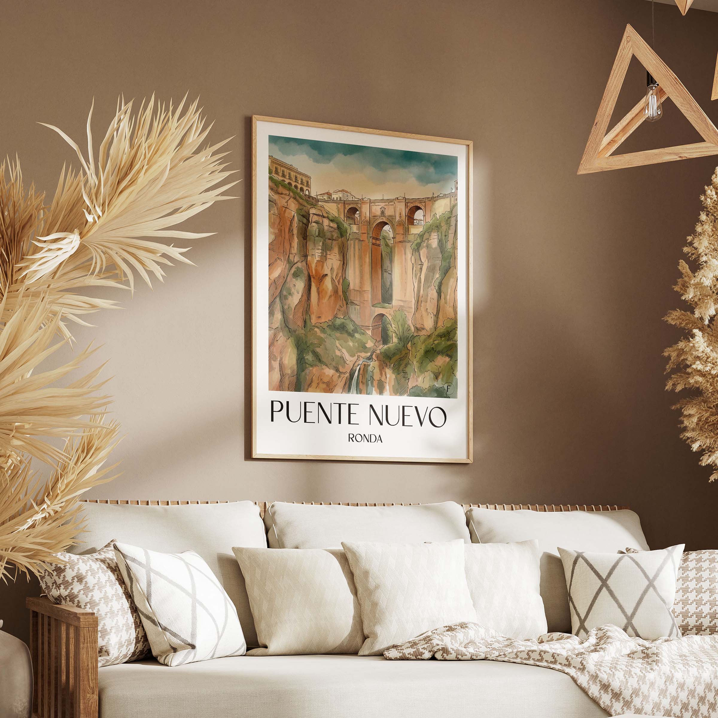 puente-nuevo-ronda-spanien-poster-aquarell
