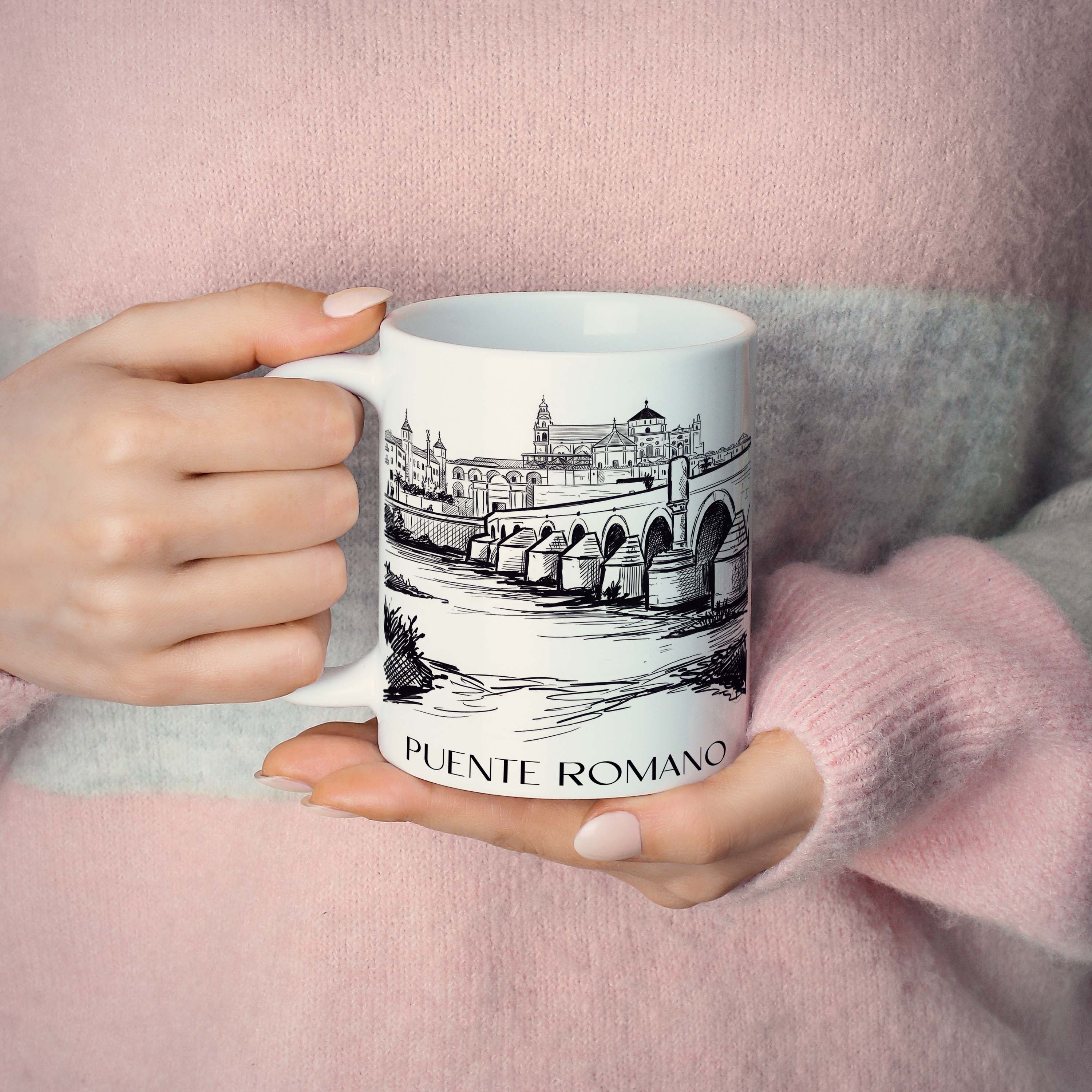puente-romano-córdoba-spanien-kaffeebecher-skizze