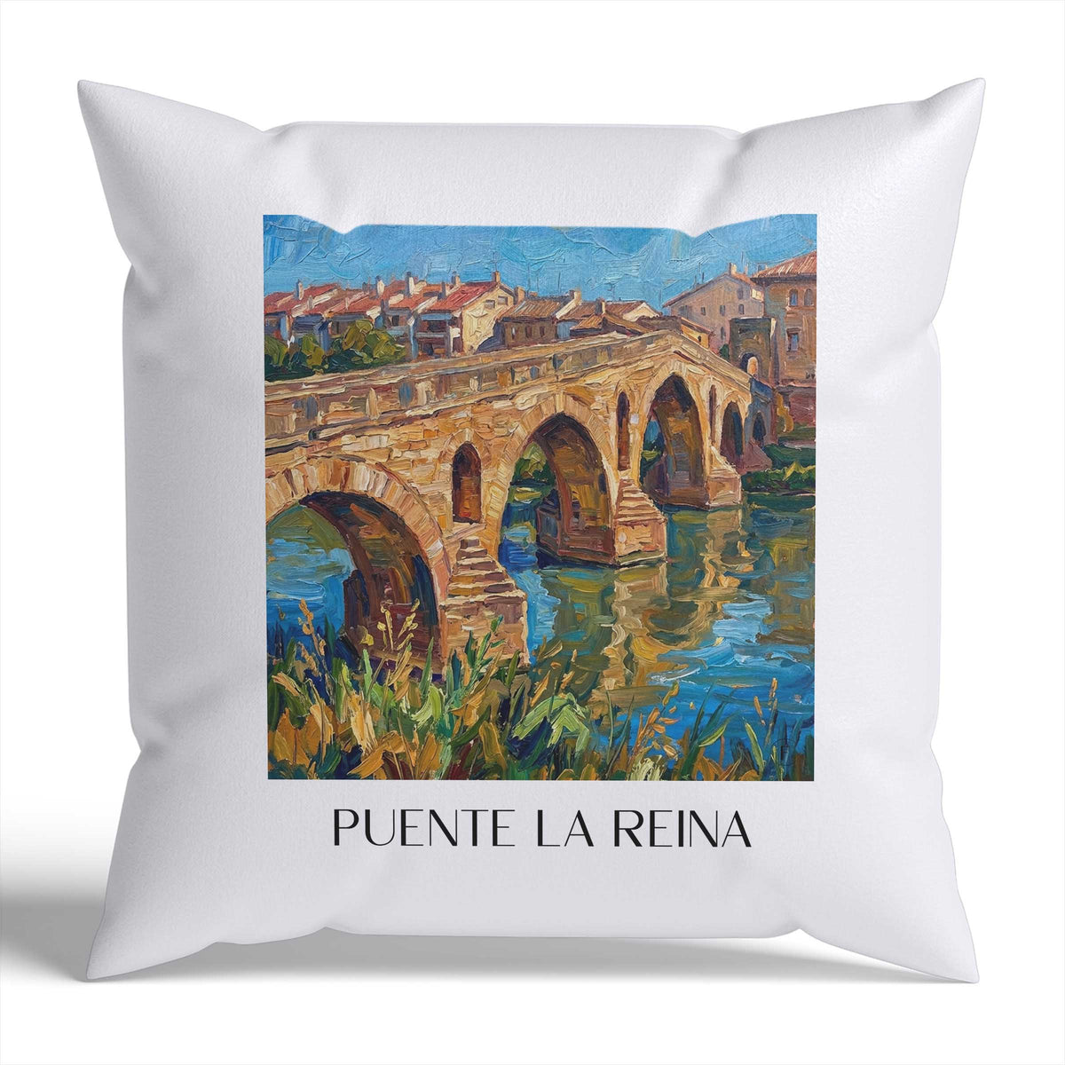 puente-la-reina-spanien-spanien-kissenbezug-oil-painting-oelgemaelde