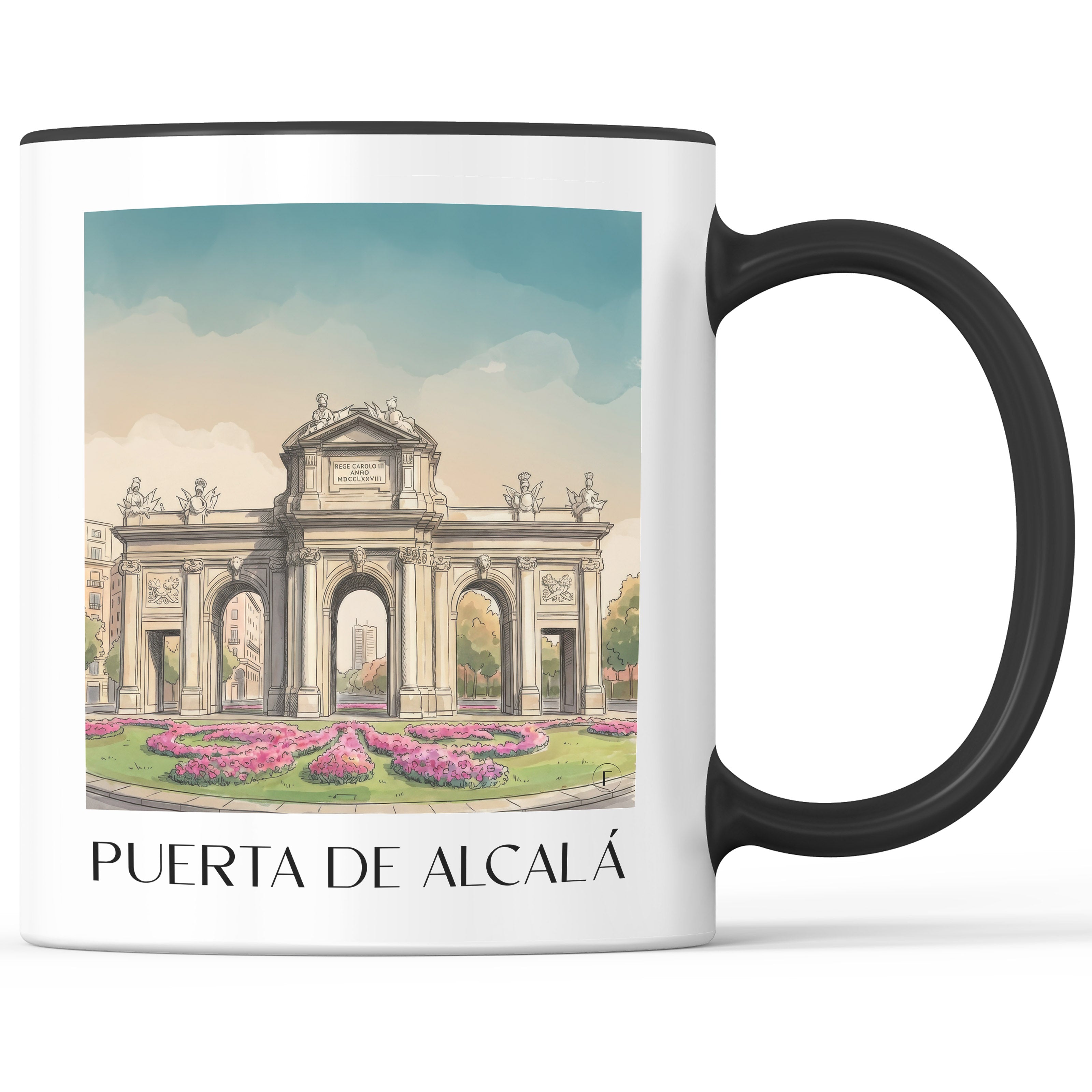 puerta-de-alcalá-madrid-spanien-kaffeebecher-aquarell