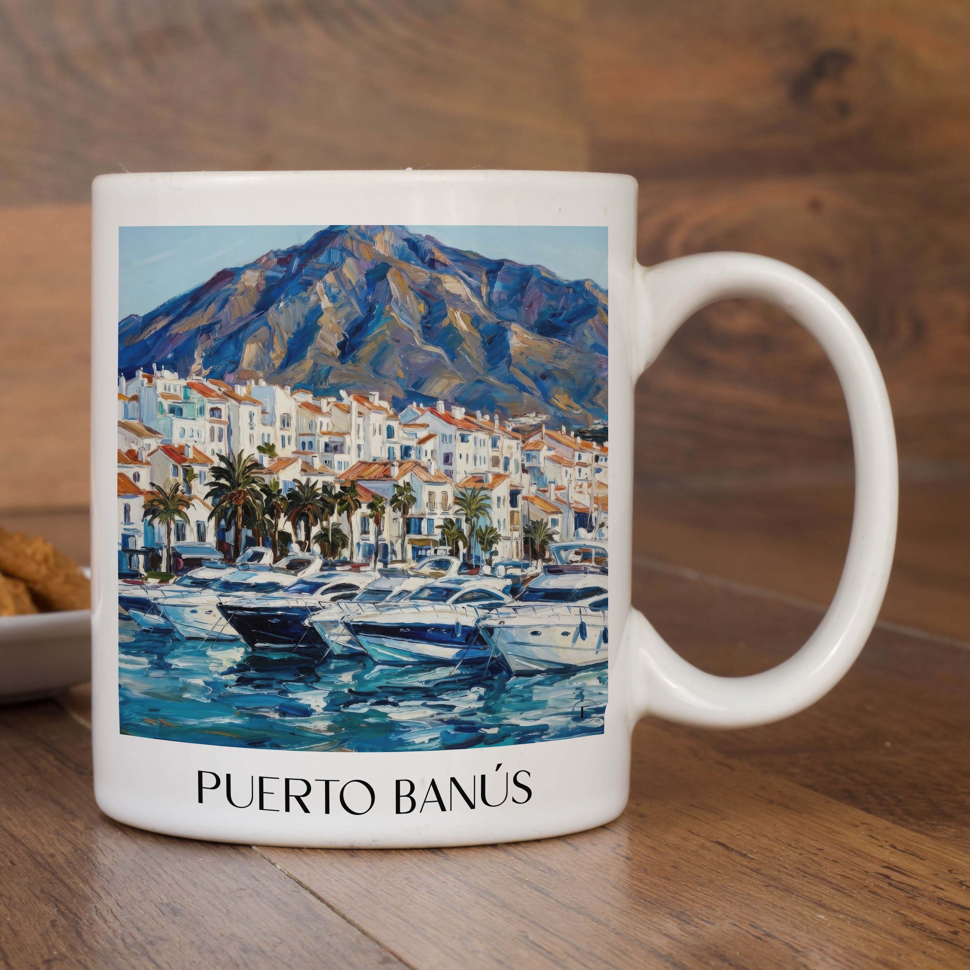 puerto-banús-marbella-spanien-kaffeebecher-oil-painting-oelgemaelde