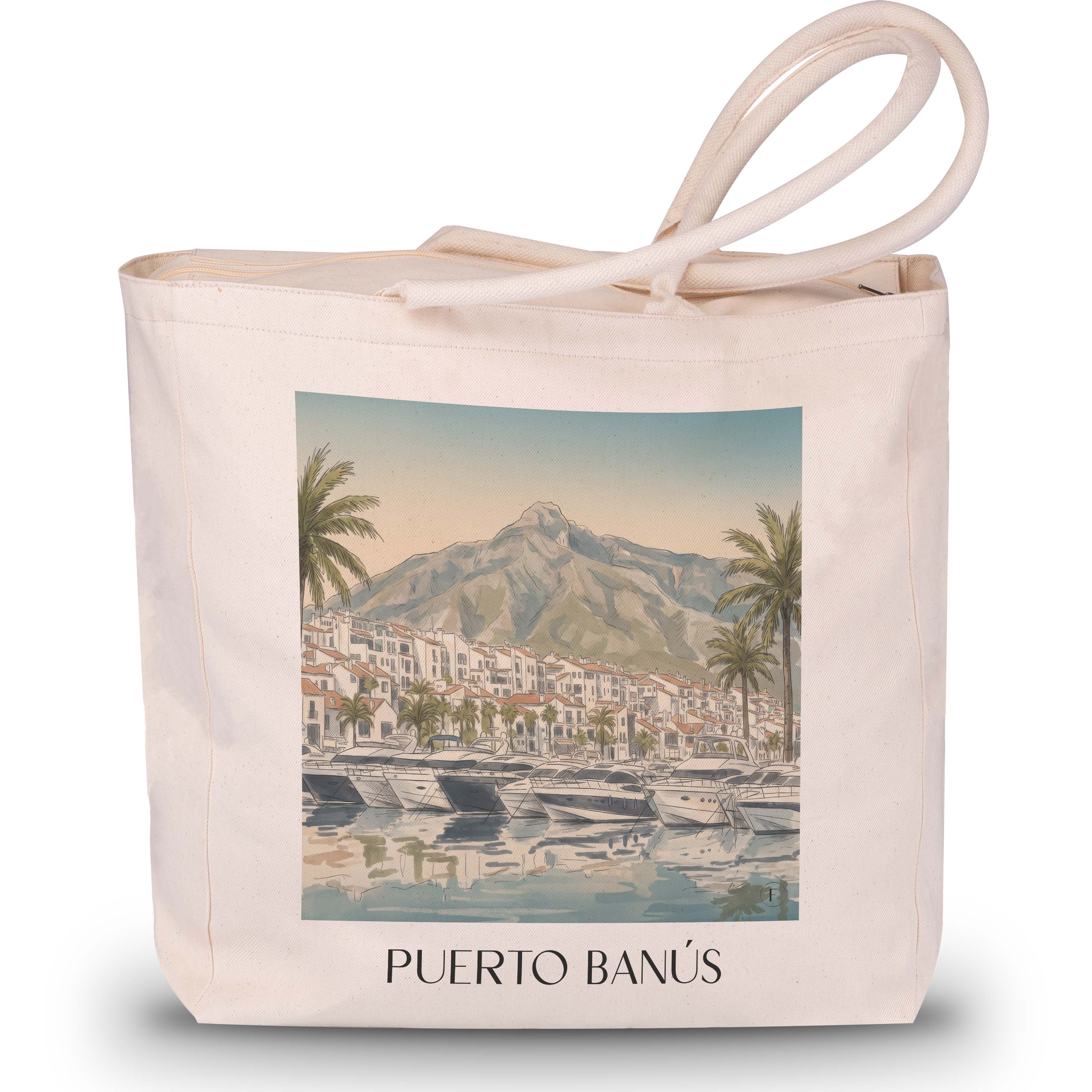 puerto-banús-marbella-spanien-einkaufstasche-aquarell