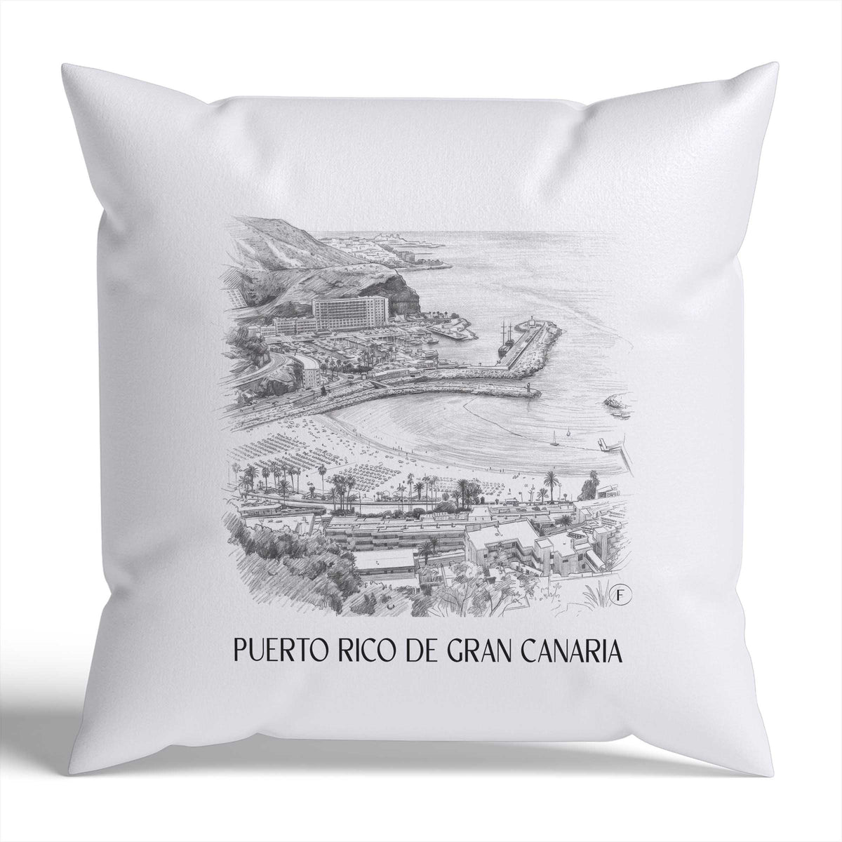 puerto-rico-gran-canaria-spanien-kissenbezug-bleistift-zeichnung-drawing