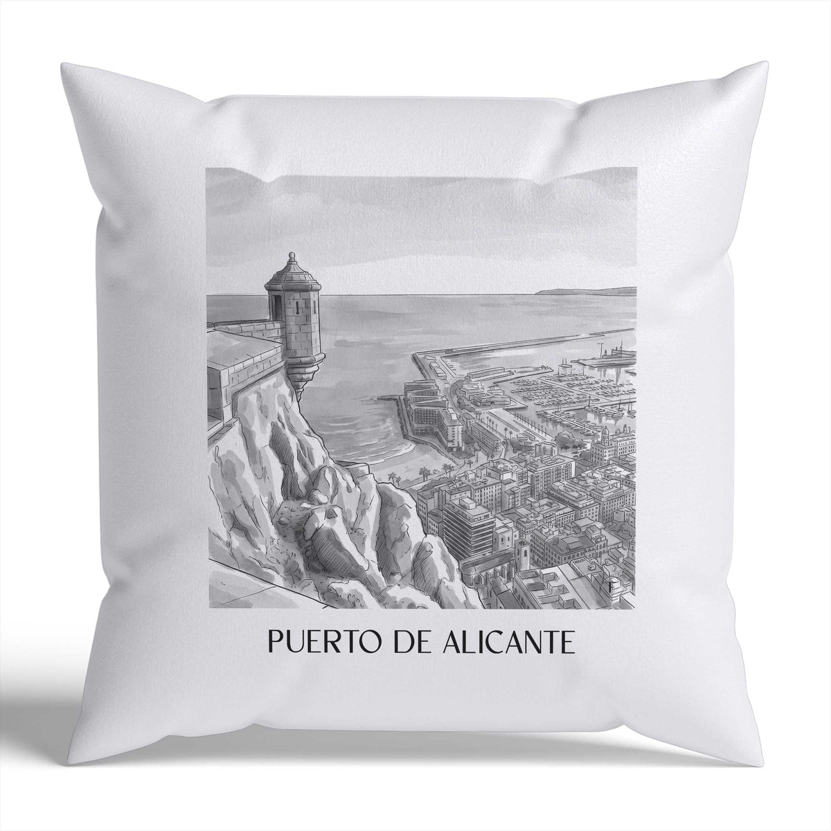 puerto-de-alicante-spanien-spanien-kissenbezug-aquarell-schwarz-weiss