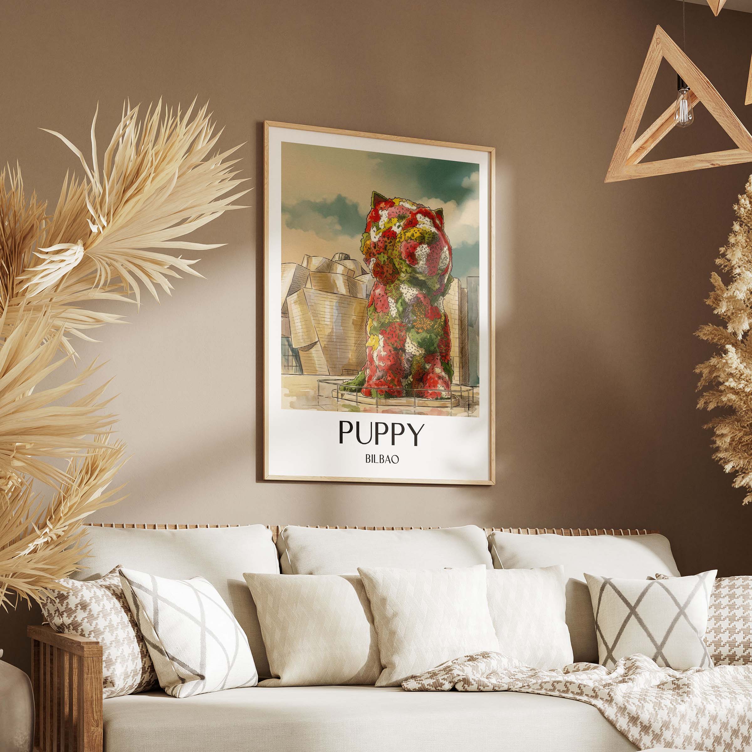 puppy-bilbao-spanien-poster-aquarell