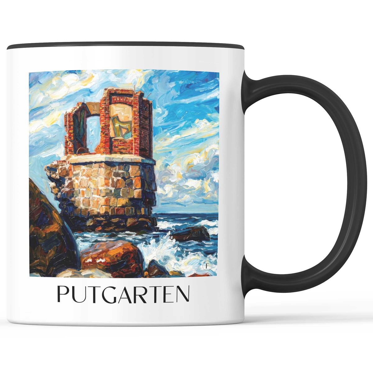 Putgarten Kaffeebecher - Rügen - Deutschland Becher - Kaffeetasse im Ölgemälde Stil - favplace