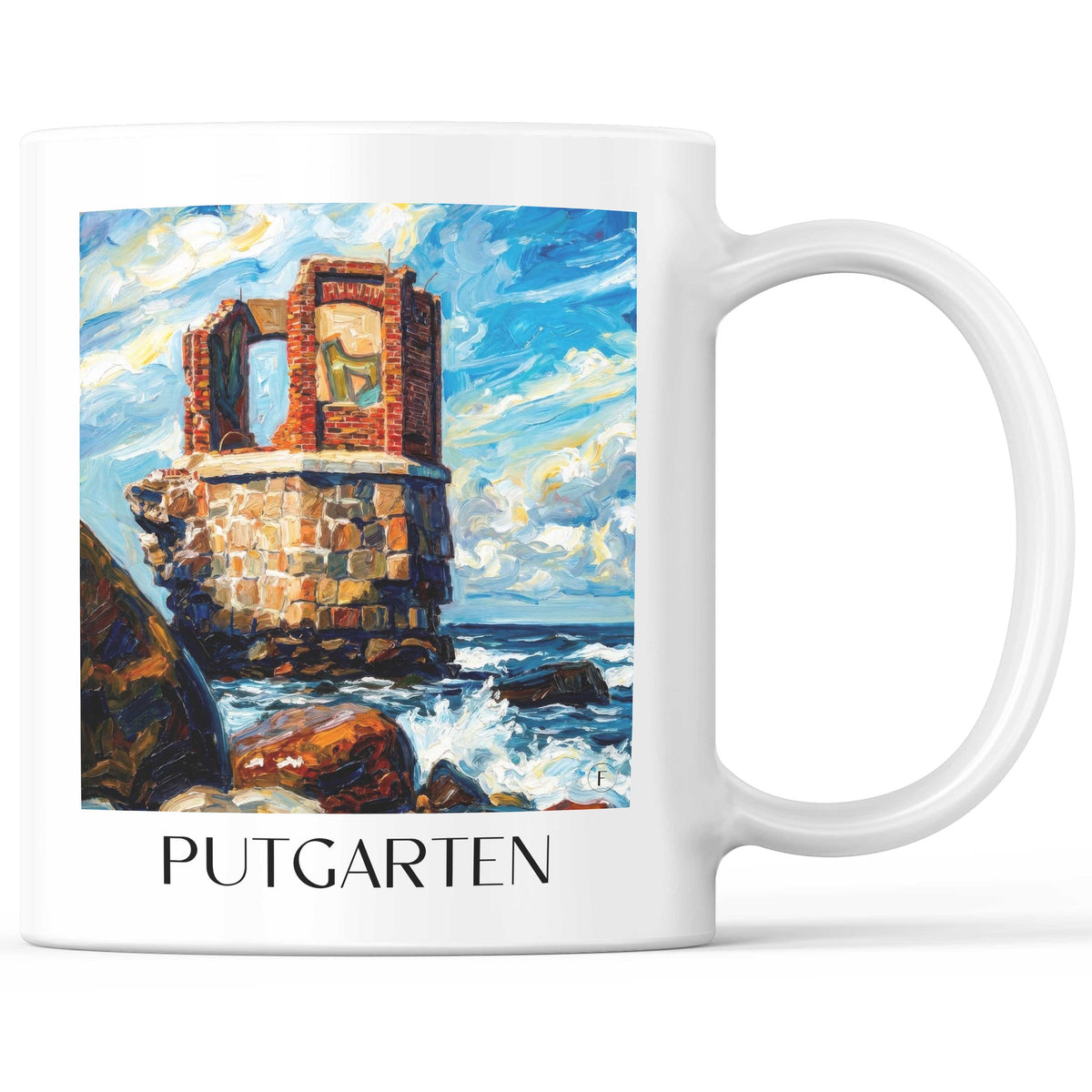 Putgarten Kaffeebecher - Rügen - Deutschland Becher - Kaffeetasse im Ölgemälde Stil - favplace
