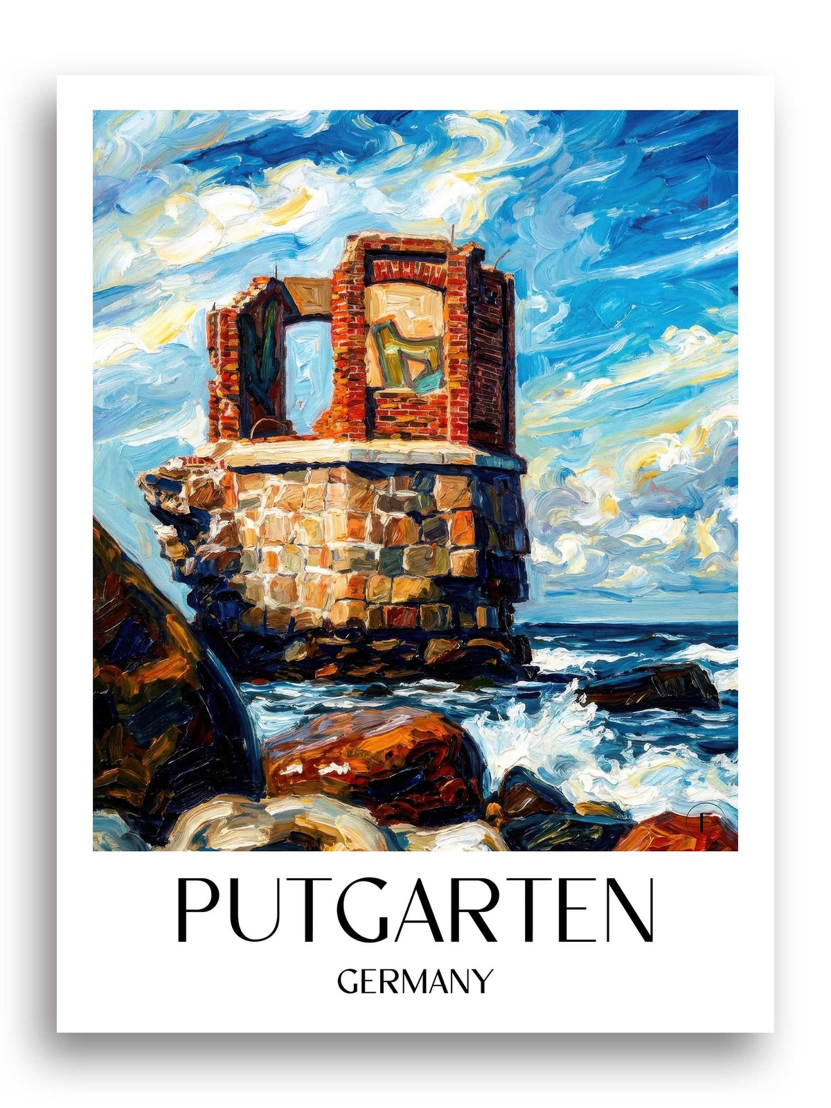 Putgarten Poster - Rügen - Deutschland Kunstdruck - Ölgemälde von A4 bis A1 - favplace