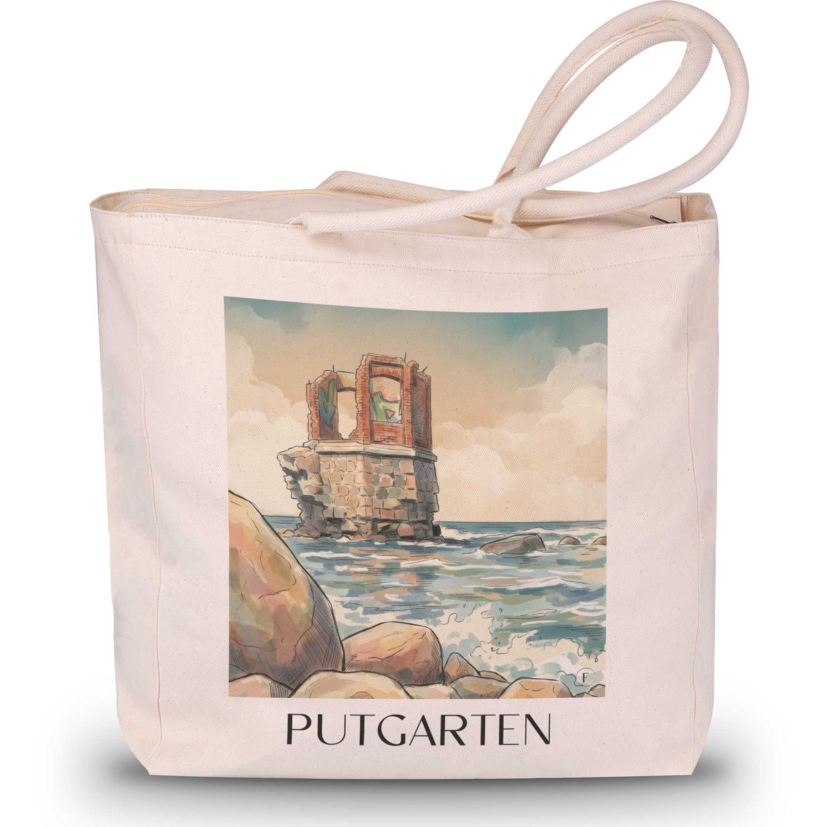 putgarten-rügen-deutschland-einkaufstasche-aquarell