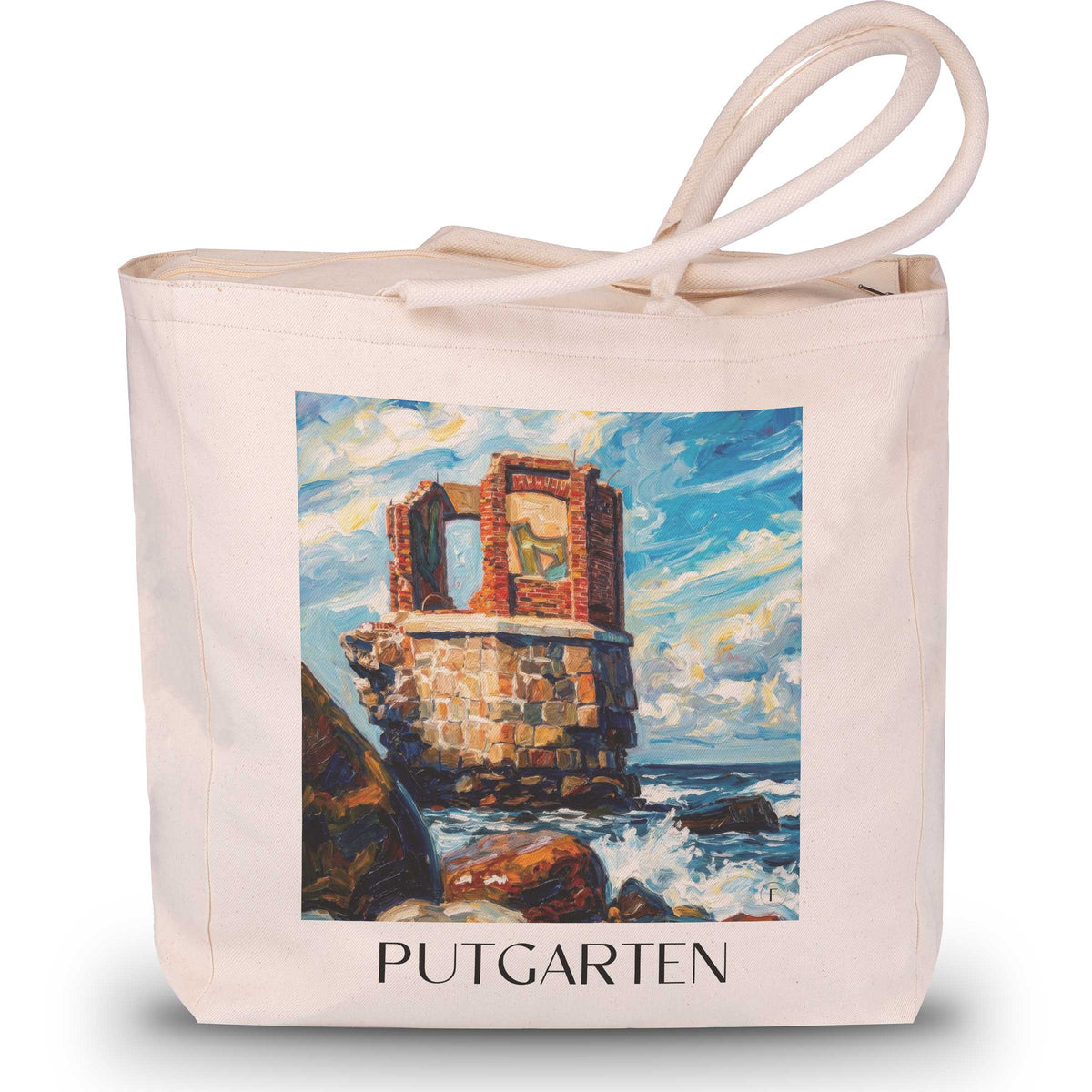 Putgarten Shopping Tasche - Rügen - Deutschland Tote Bag - Einkaufstasche im Ölgemälde Stil - favplace