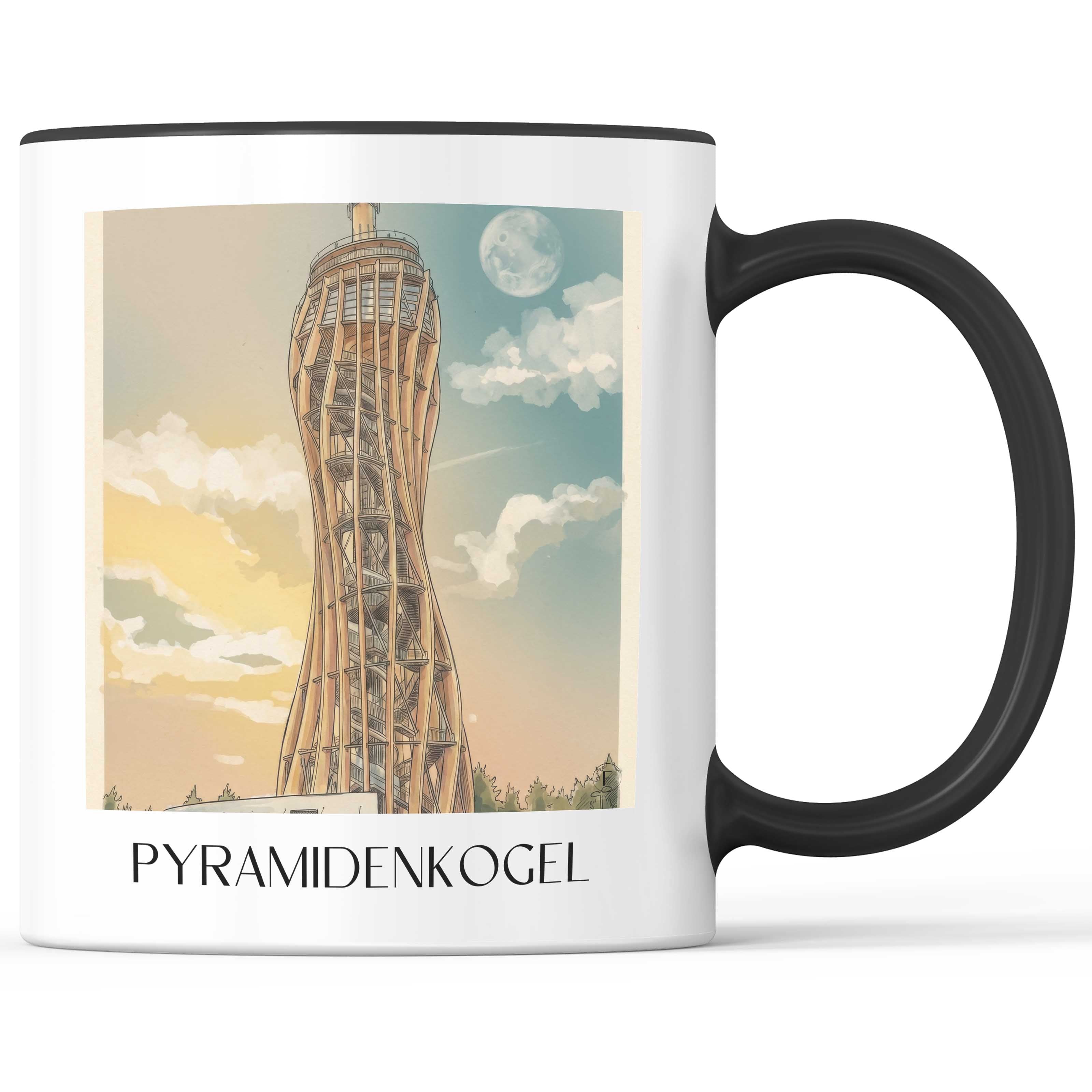 Pyramidenkogel Kaffeebecher - Kärnten - Österreich Becher - Kaffeetasse im Aquarell Stil - favplace