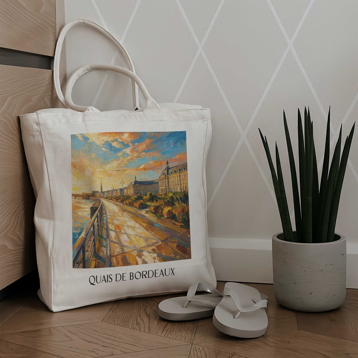 quais-de-bordeaux-gironde-frankreich-einkaufstasche-oil-painting-oelgemaelde