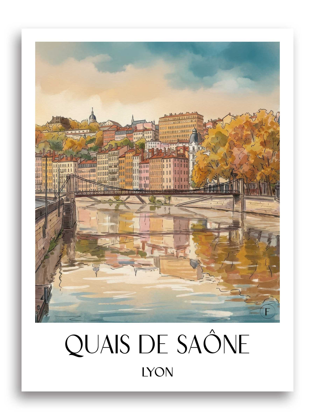quais-de-saône-lyon-frankreich-poster-aquarell