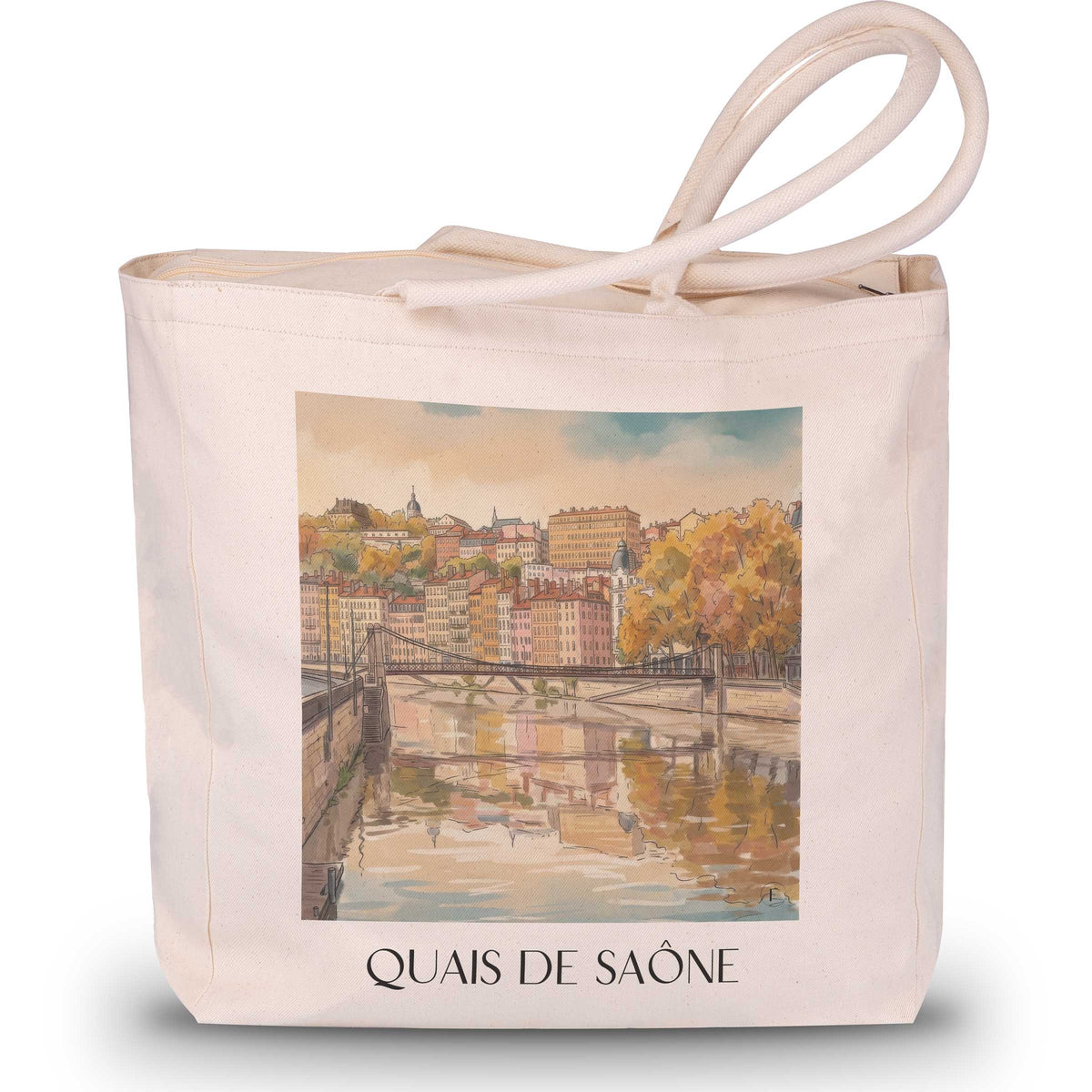 quais-de-saône-lyon-frankreich-einkaufstasche-aquarell