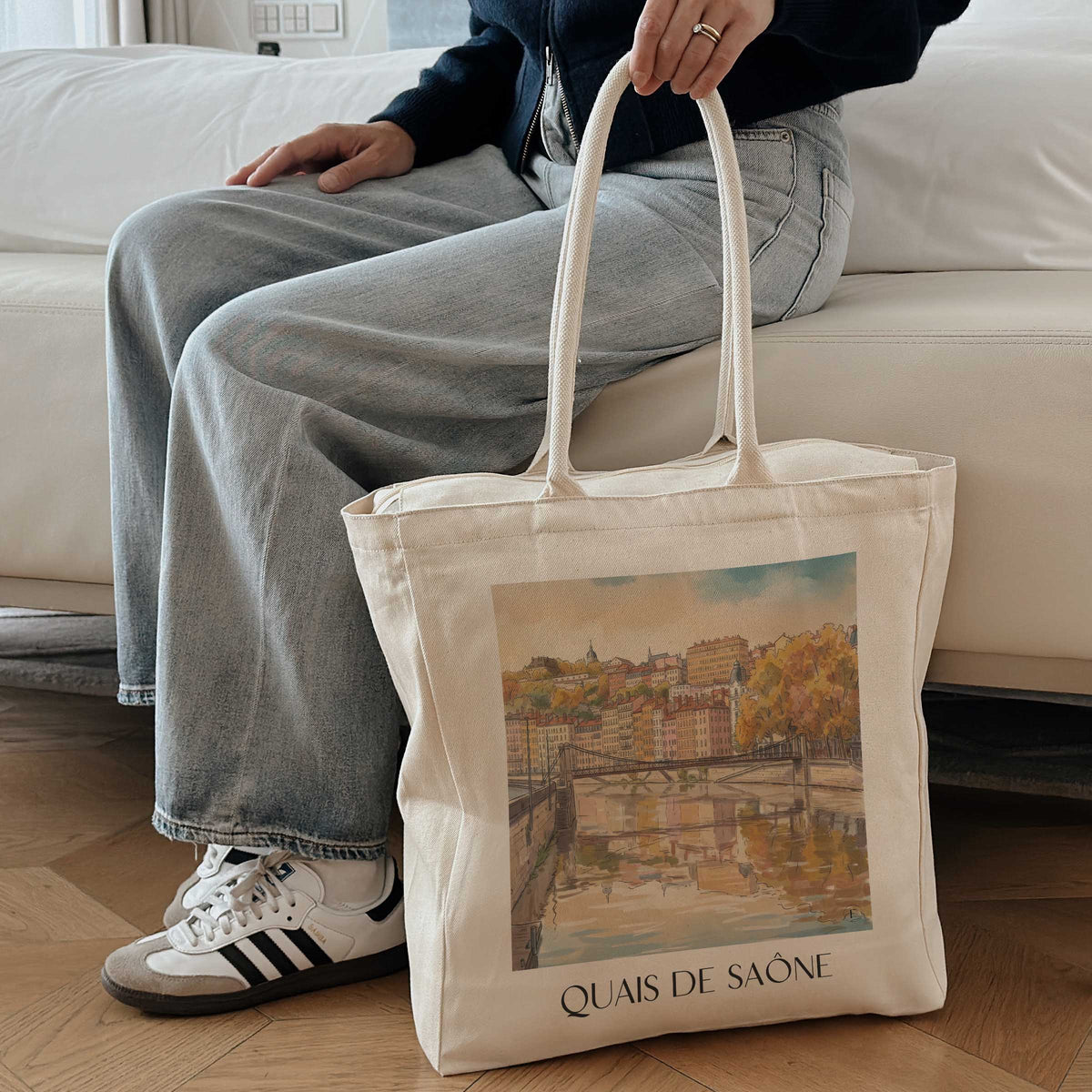 quais-de-saône-lyon-frankreich-einkaufstasche-aquarell