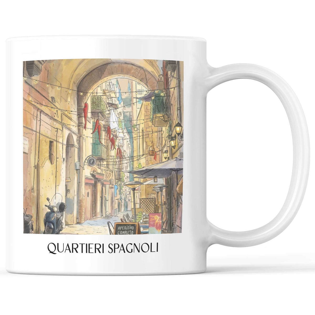 quartieri-spagnoli-neapel-italien-kaffeebecher-aquarell
