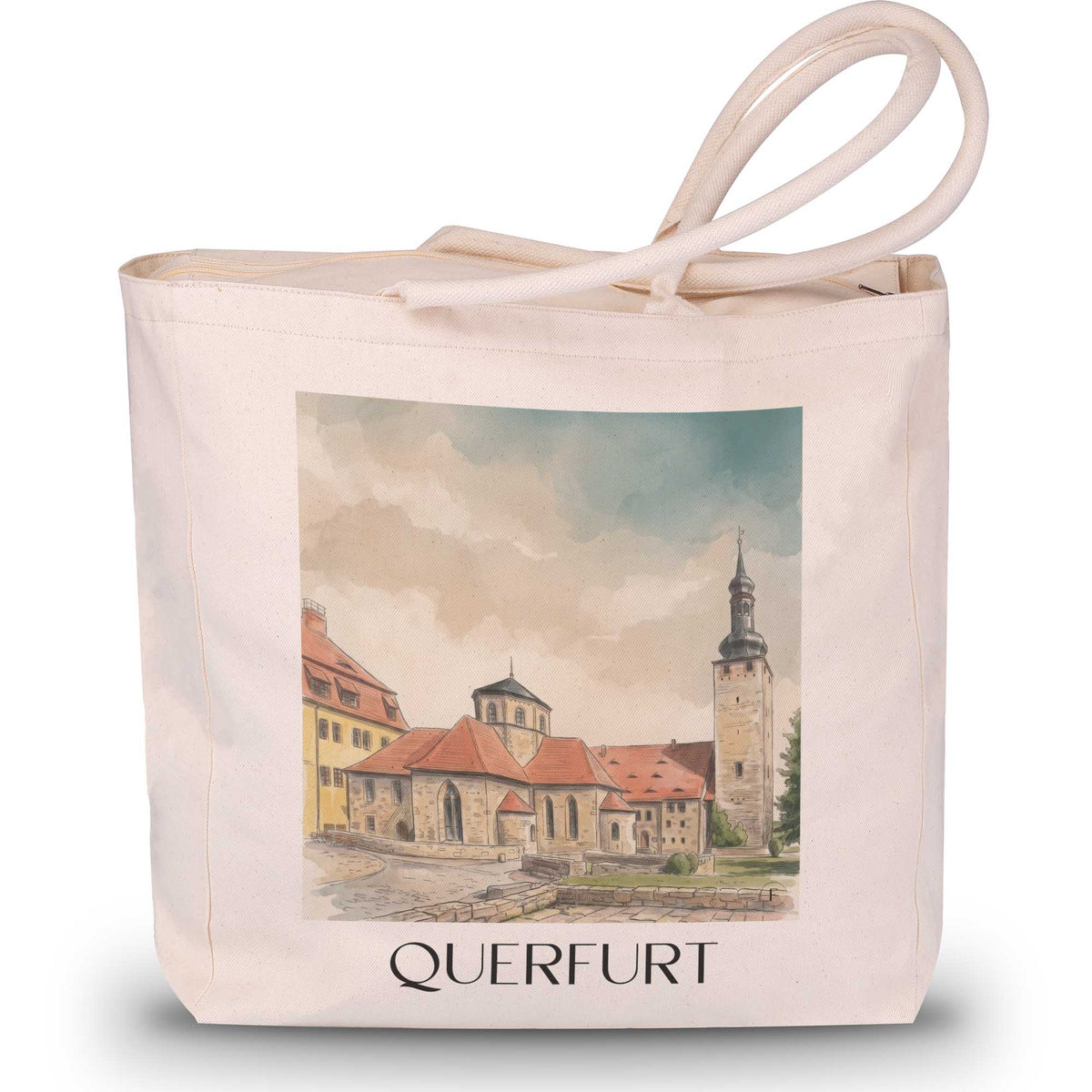 querfurt-saale-deutschland-einkaufstasche-aquarell