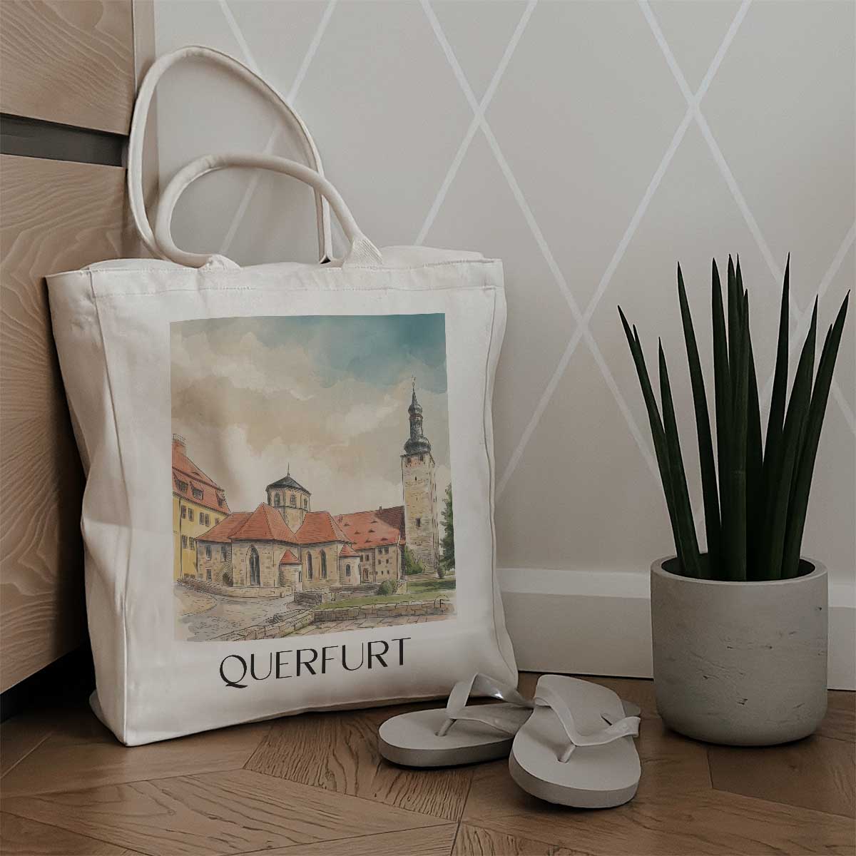 querfurt-saale-deutschland-einkaufstasche-aquarell