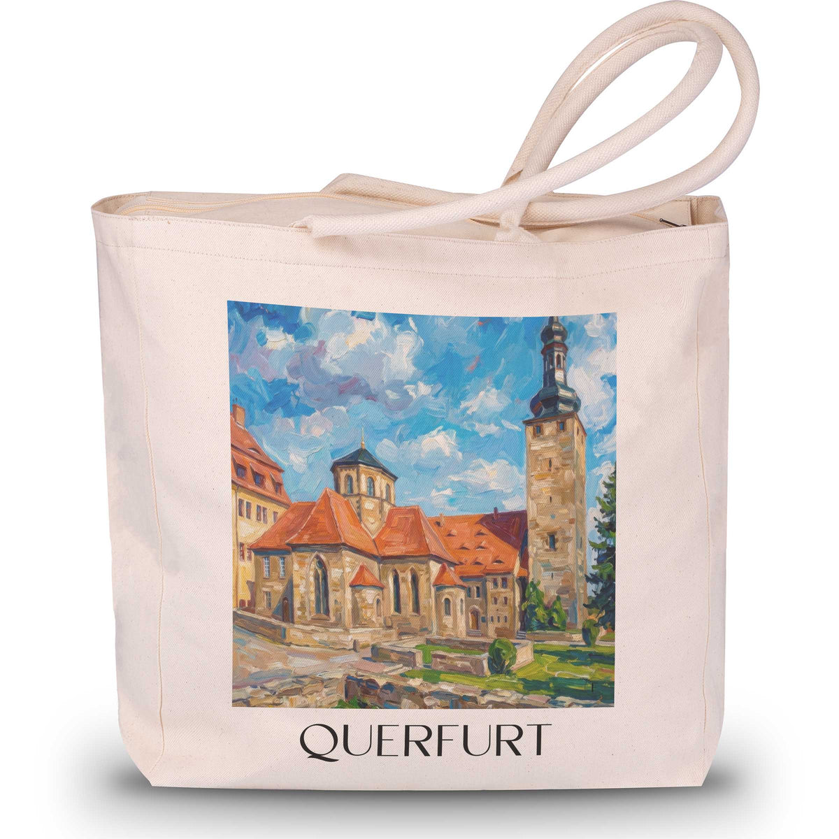 querfurt-saale-deutschland-einkaufstasche-oil-painting-oelgemaelde