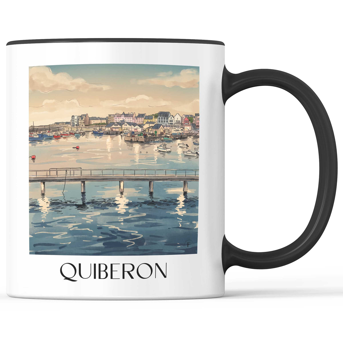 quiberon-presqu'île-de-quiberon-frankreich-kaffeebecher-aquarell