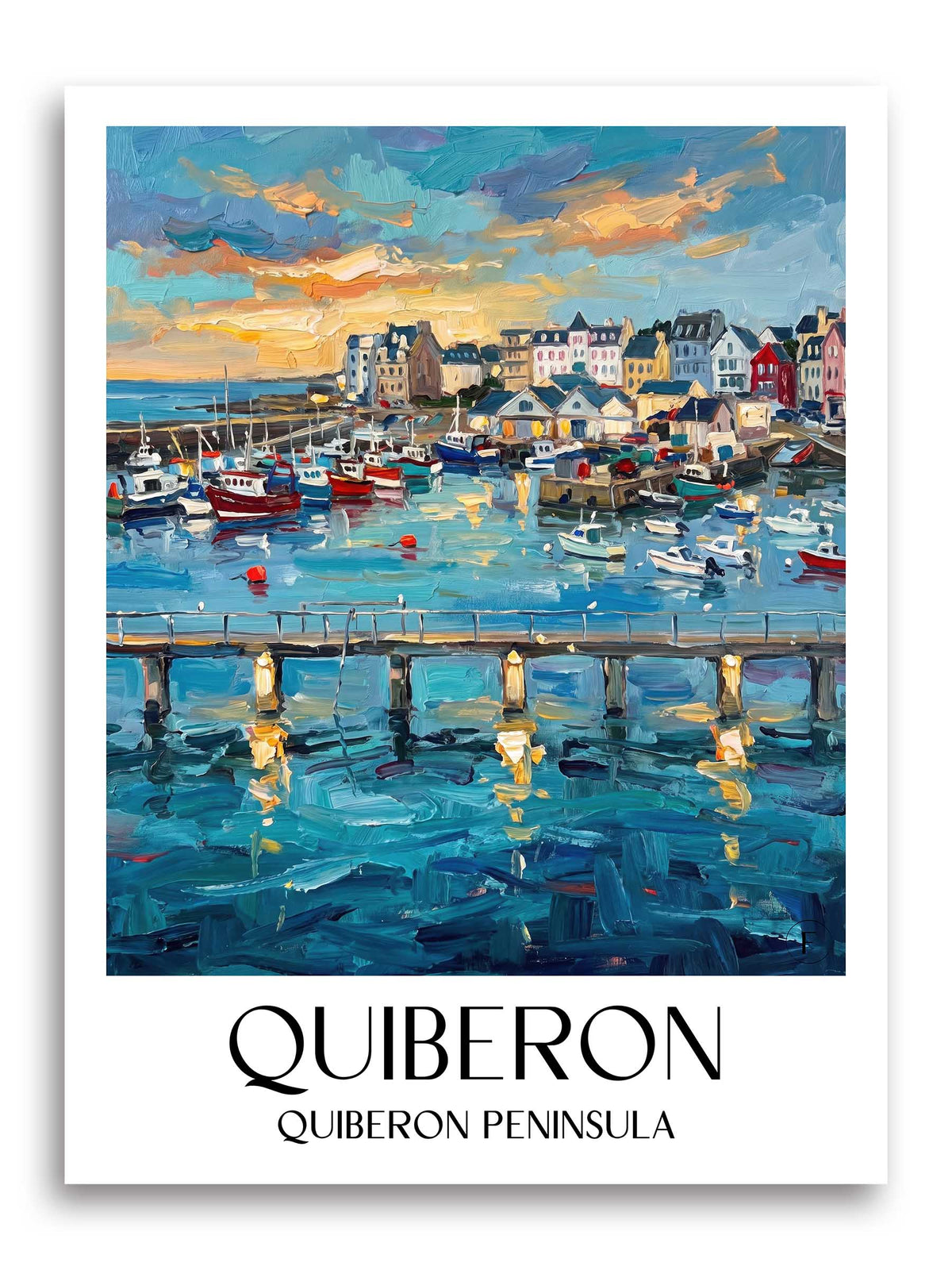 Quiberon Poster - Presqu'île de Quiberon - Frankreich Kunstdruck - Ölgemälde von A4 bis A1 - favplace
