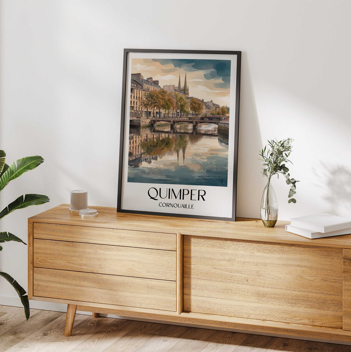 quimper-cornouaille-frankreich-poster-aquarell