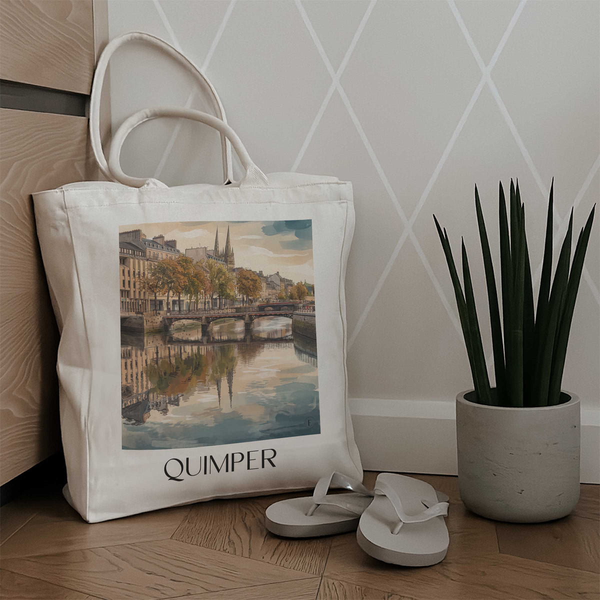 quimper-cornouaille-frankreich-einkaufstasche-aquarell