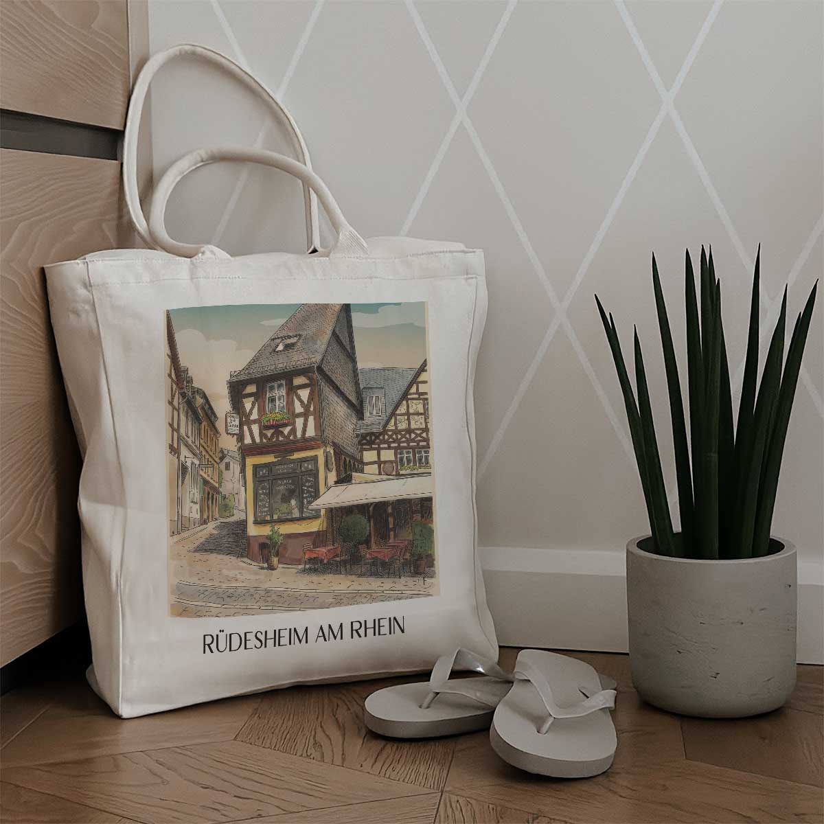 rüdesheim-am-rhein-rheingau-deutschland-einkaufstasche-aquarell