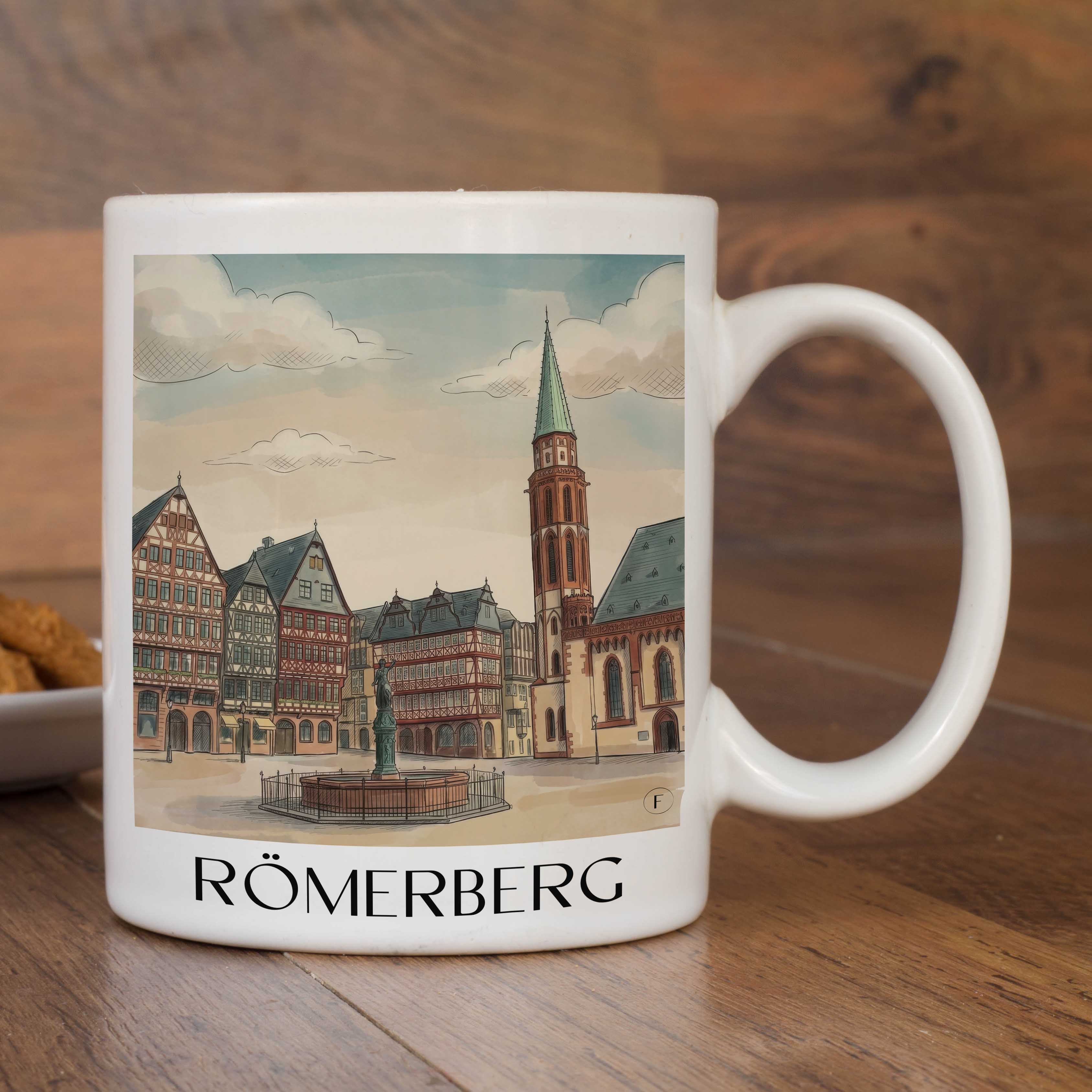 römerberg-frankfurt-deutschland-kaffeebecher-aquarell