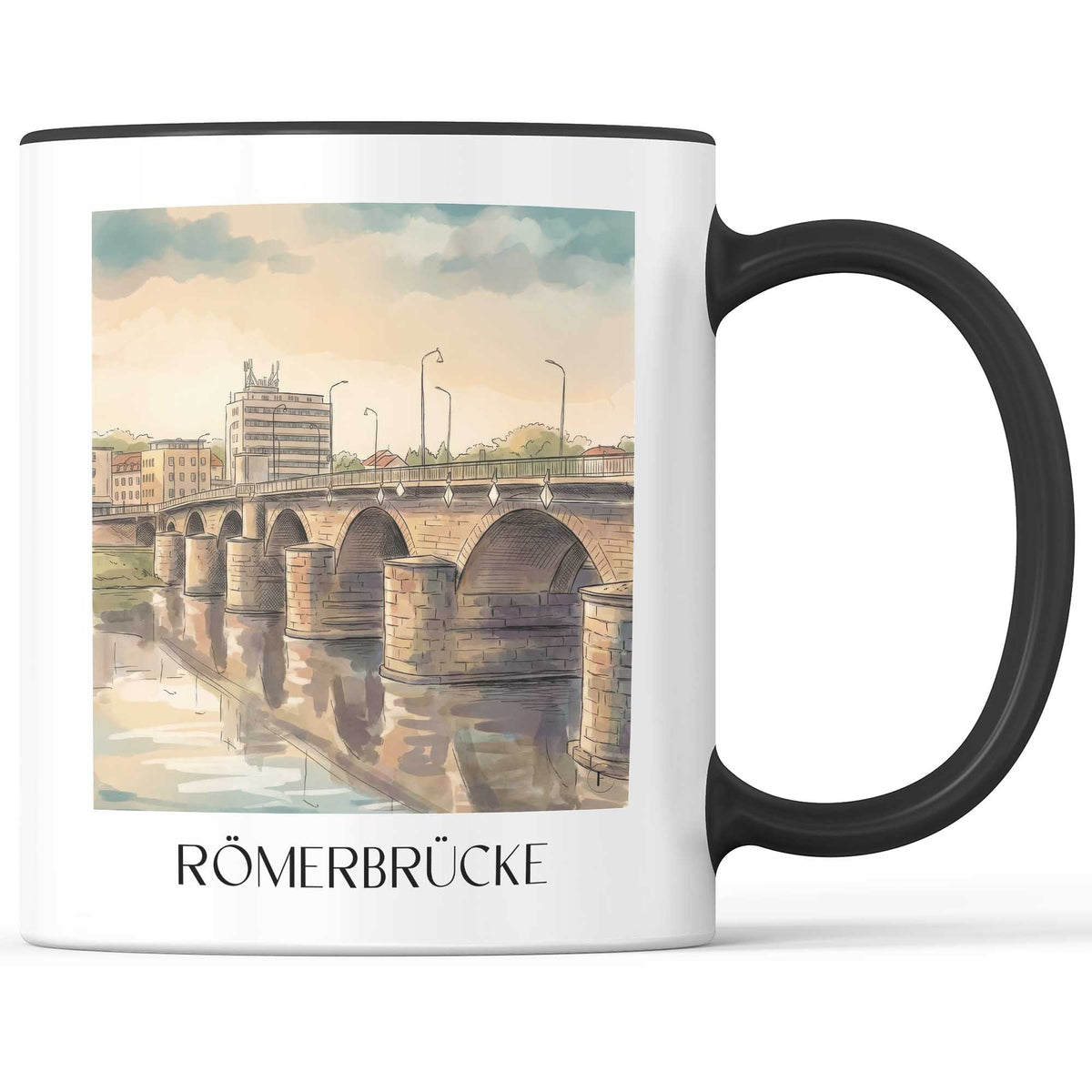 römerbrücke-trier-deutschland-kaffeebecher-aquarell