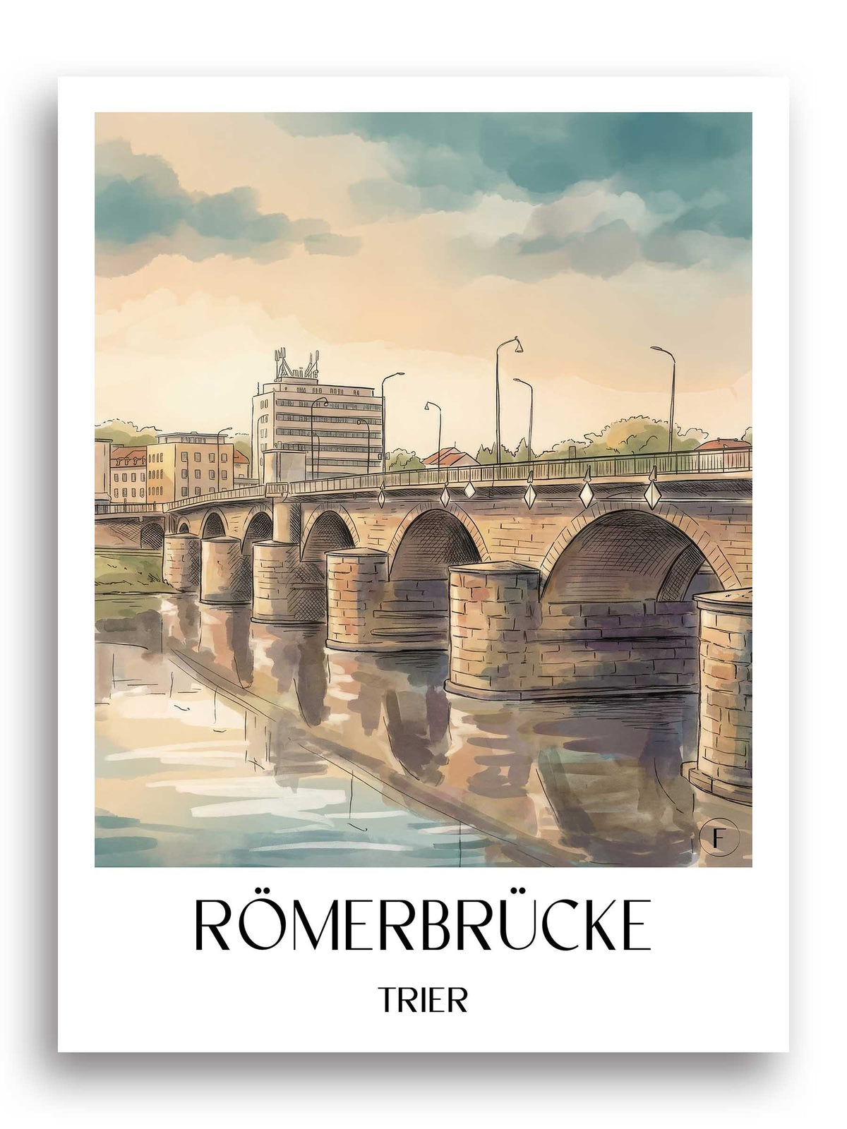 römerbrücke-trier-deutschland-poster-aquarell