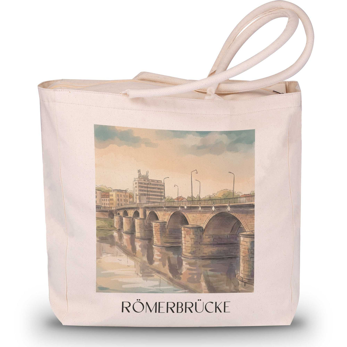 römerbrücke-trier-deutschland-einkaufstasche-aquarell