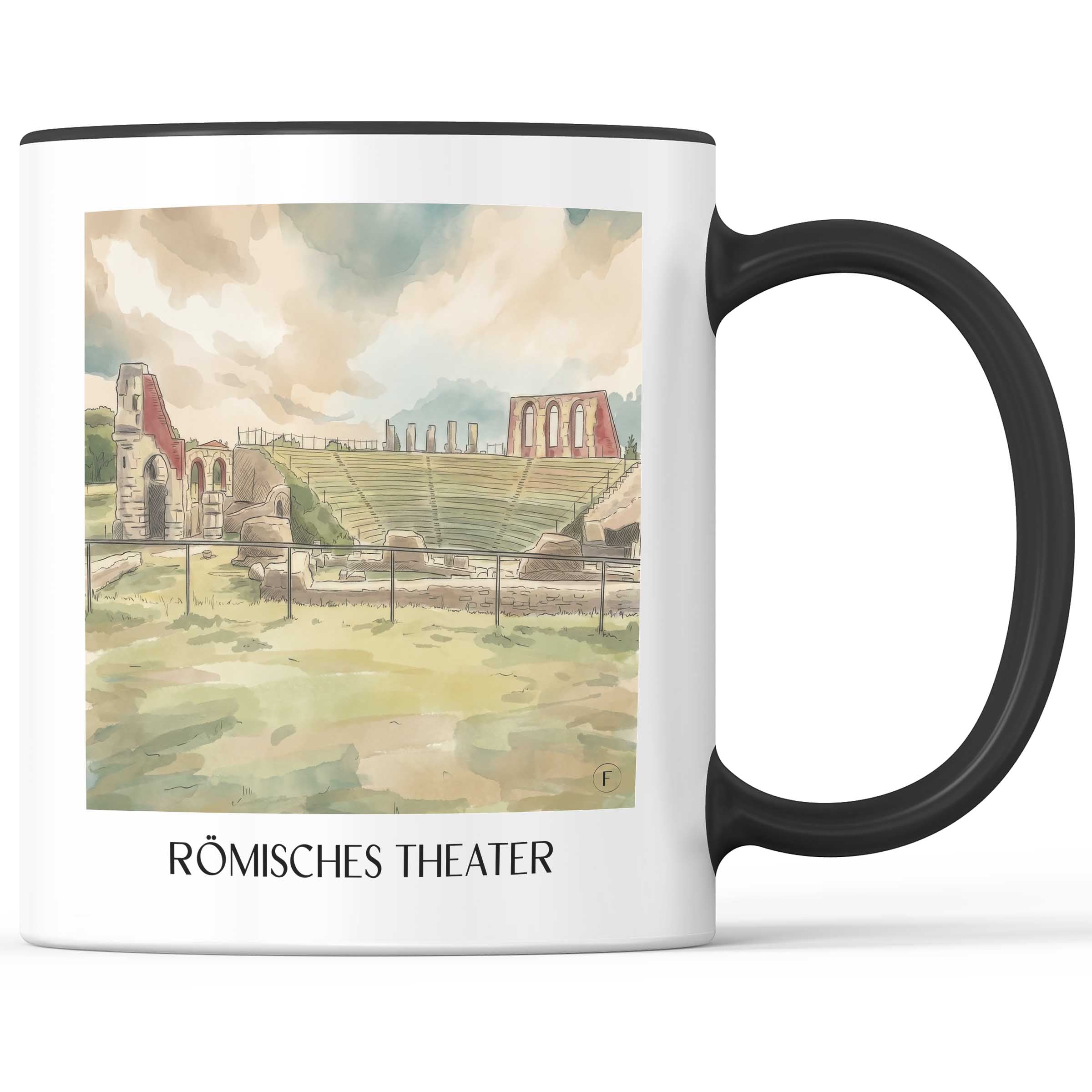 römisches-theater-gubbio-italien-kaffeebecher-aquarell
