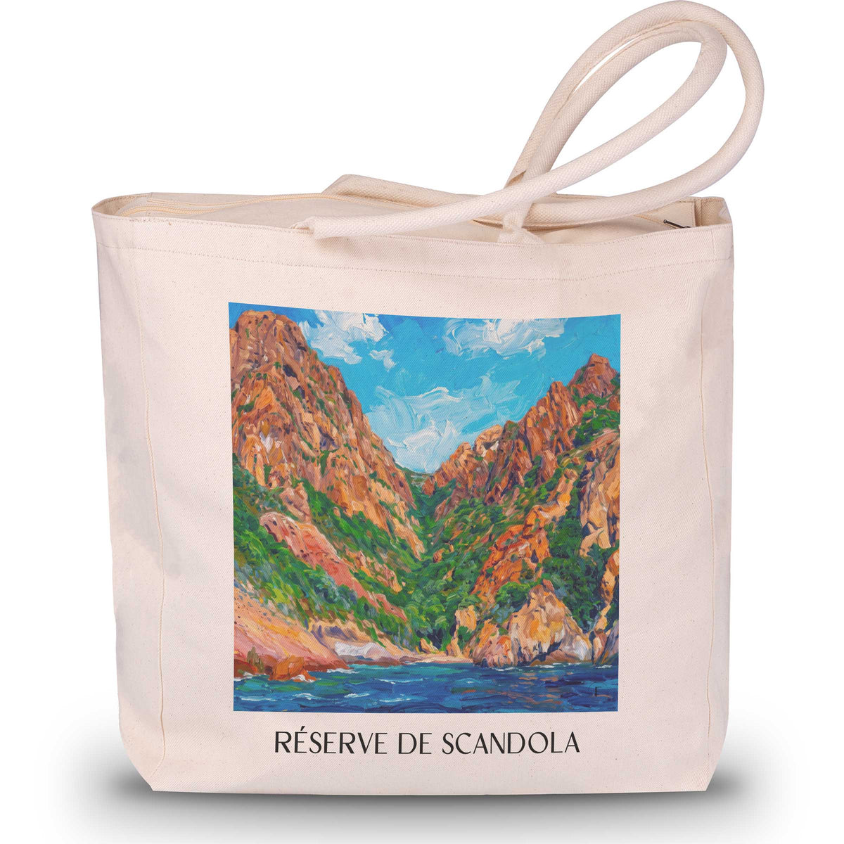 réserve-de-scandola-golfe-de-porto-frankreich-einkaufstasche-oil-painting-oelgemaelde