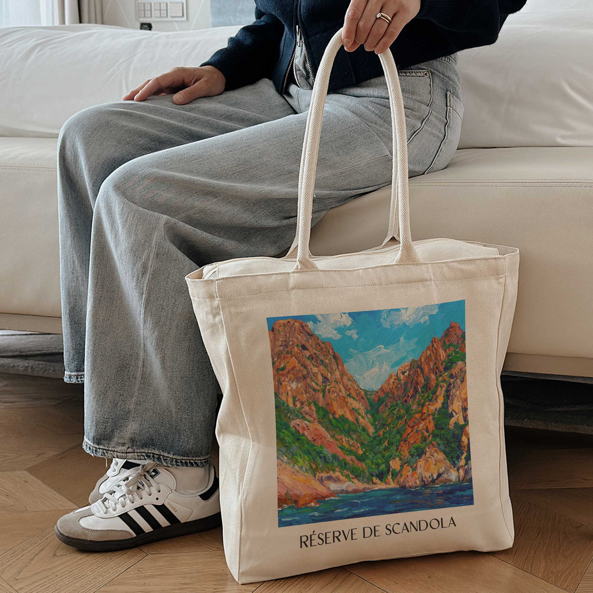 réserve-de-scandola-golfe-de-porto-frankreich-einkaufstasche-oil-painting-oelgemaelde