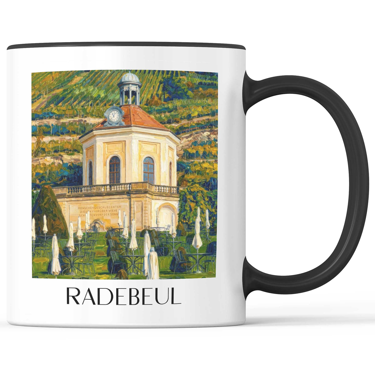 Radebeul Kaffeebecher - Elbtal - Deutschland Becher - Kaffeetasse im Ölgemälde Stil - favplace