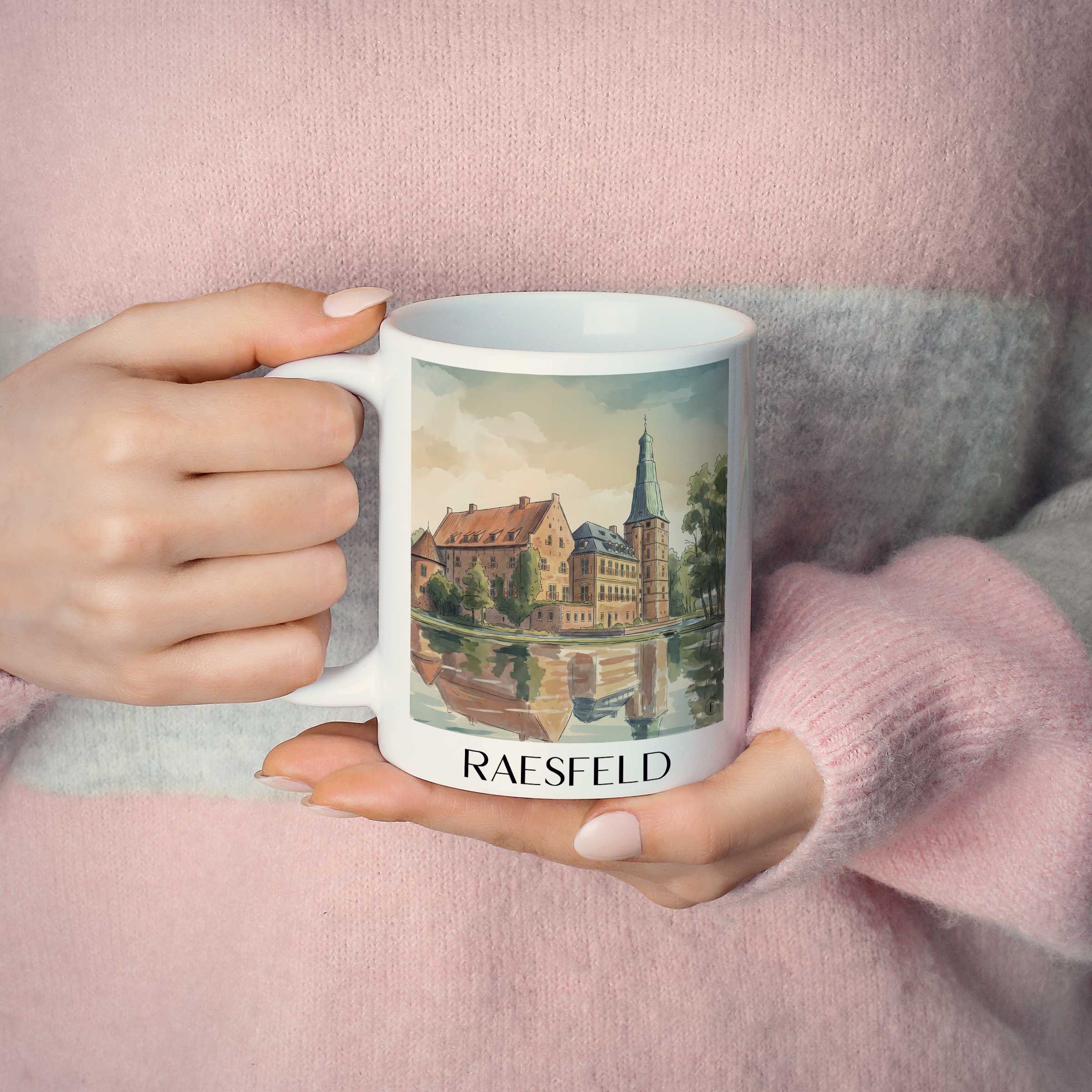 raesfeld-niederrhein-deutschland-kaffeebecher-aquarell